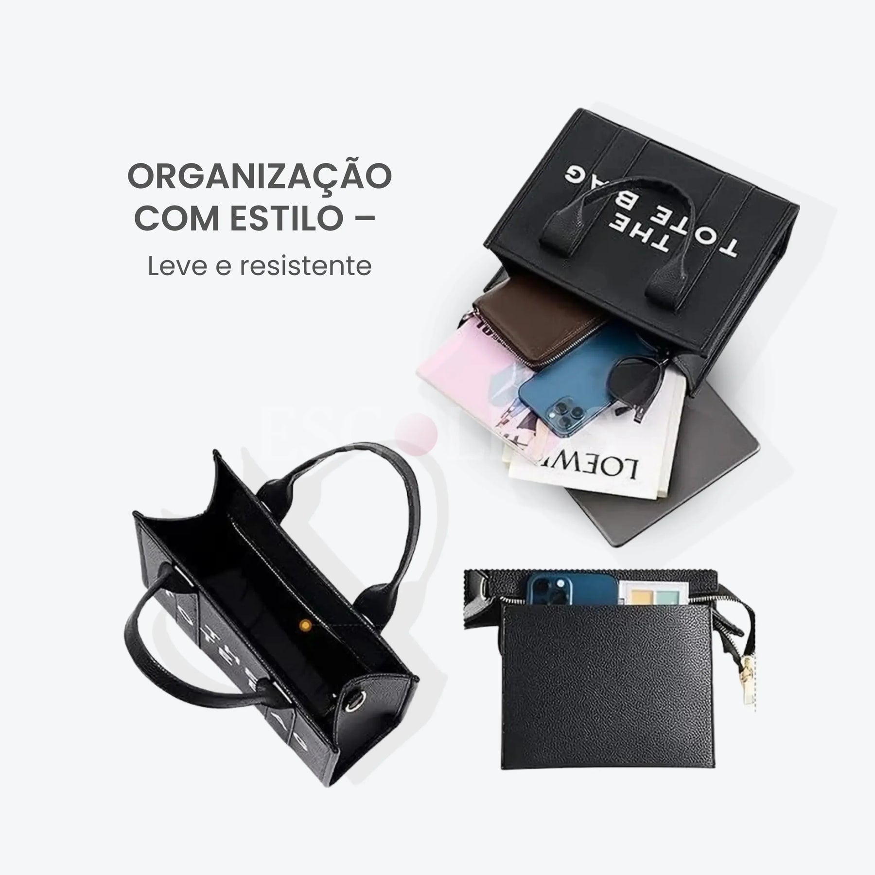 Bolsa Tote Feminina de Viagem e Trabalho em Couro 35L - TheTote™