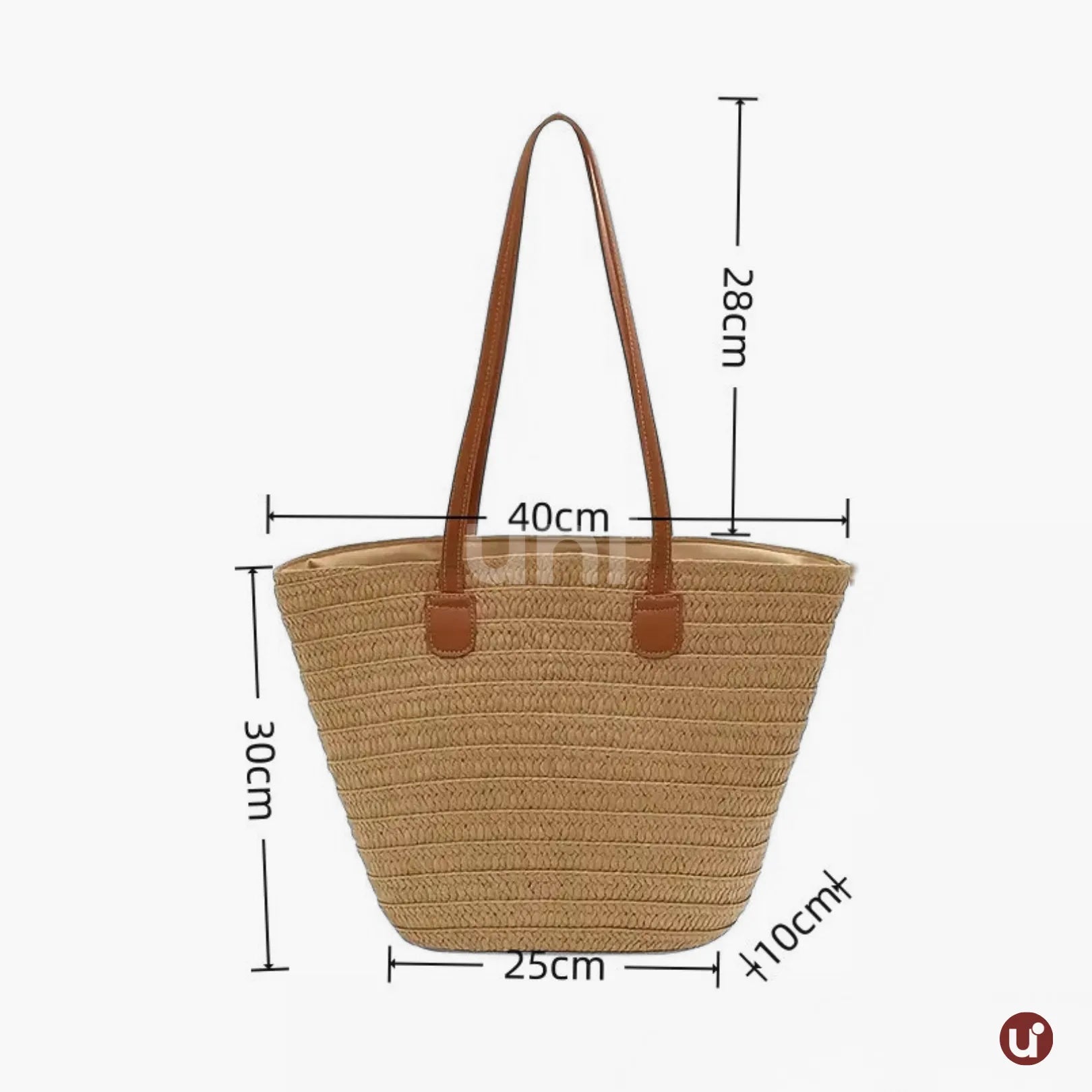 Bolsa de Praia com Zíper e Forro Interno – Espaçosa e Elegante