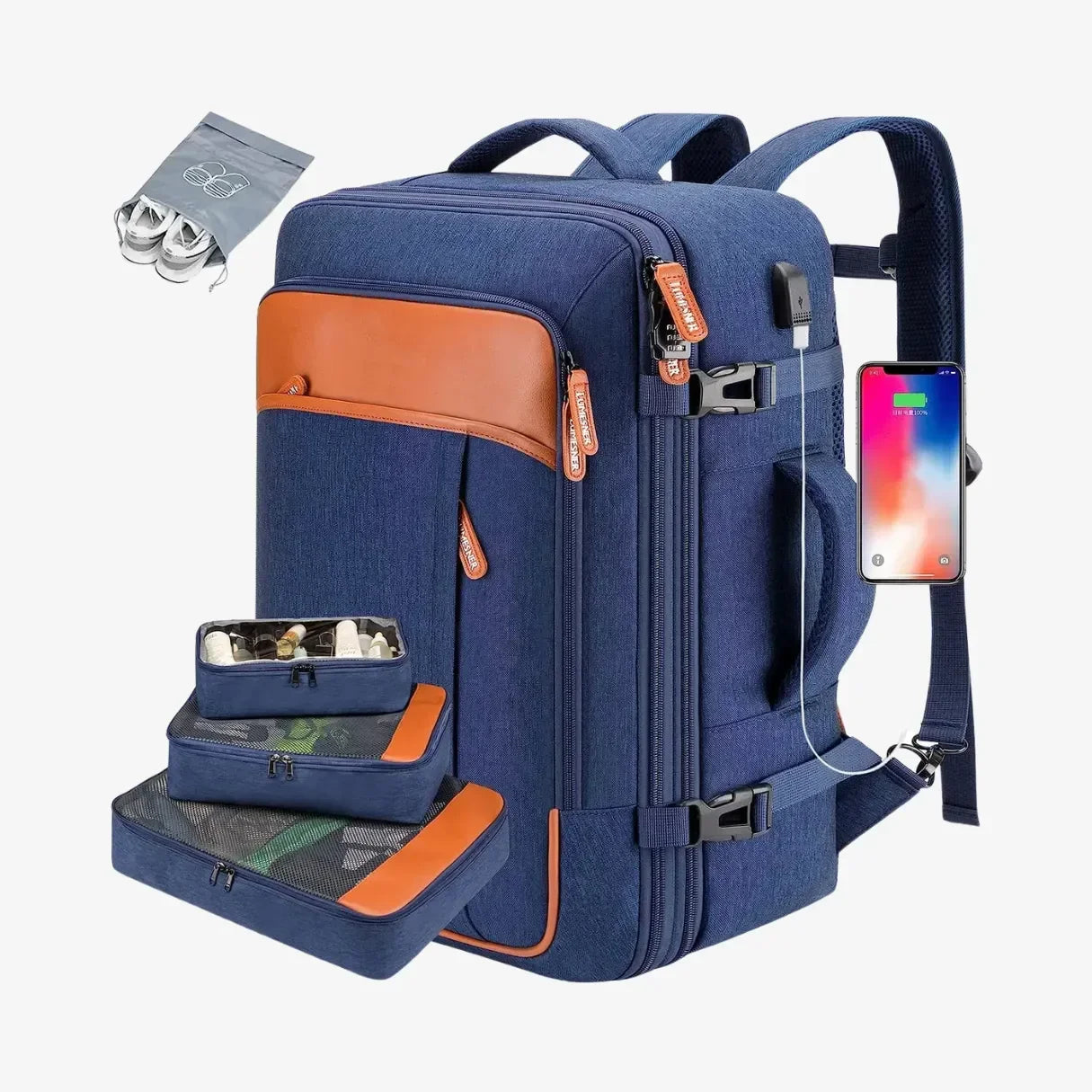 Mochila 40L 4 em 1 + 3 Necessaires GRÁTIS! NovaTech™ - uniescolhas