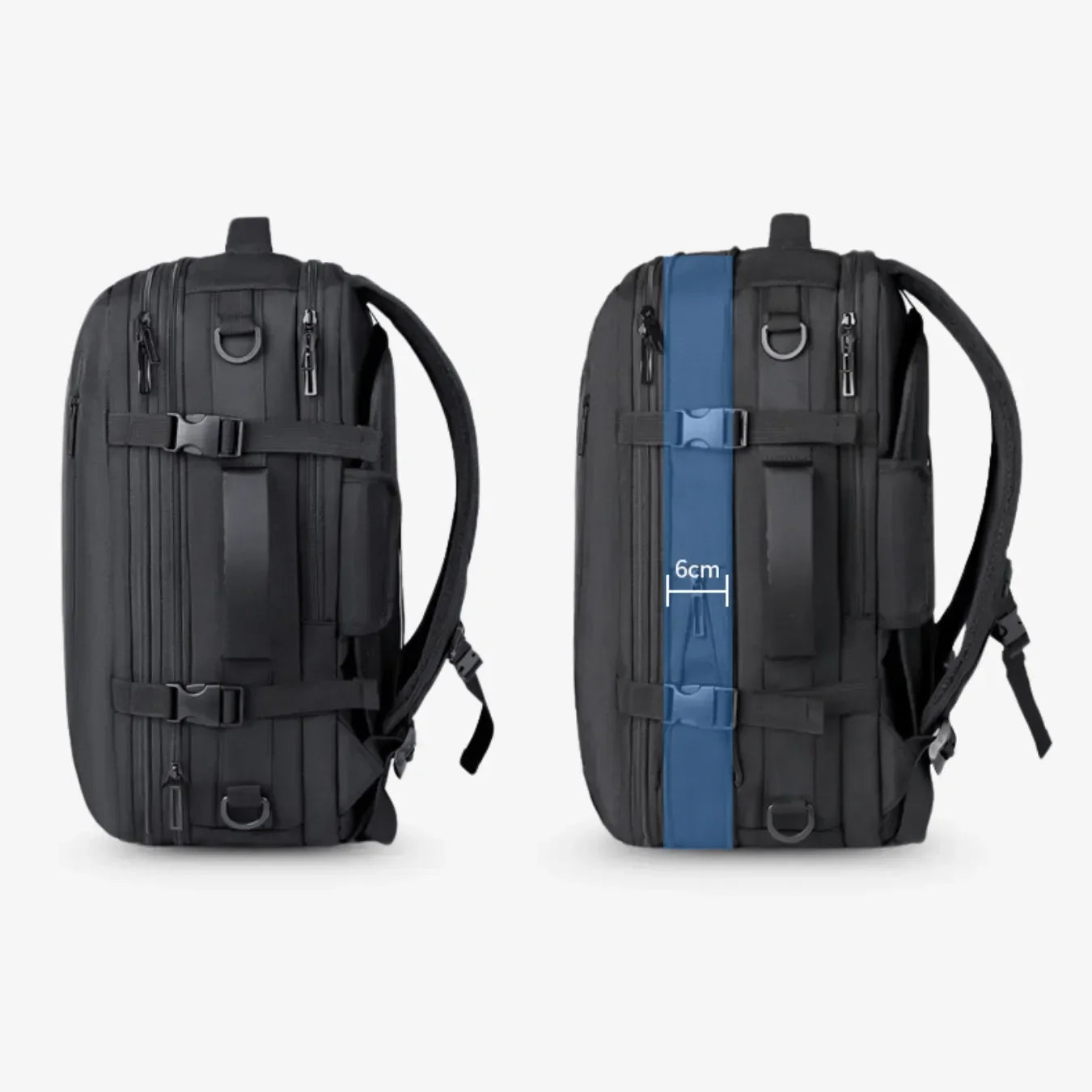 Mochila Executiva Expansível 36-55L com Compressão a Vácuo AirLuxePack™ - uniescolhas
