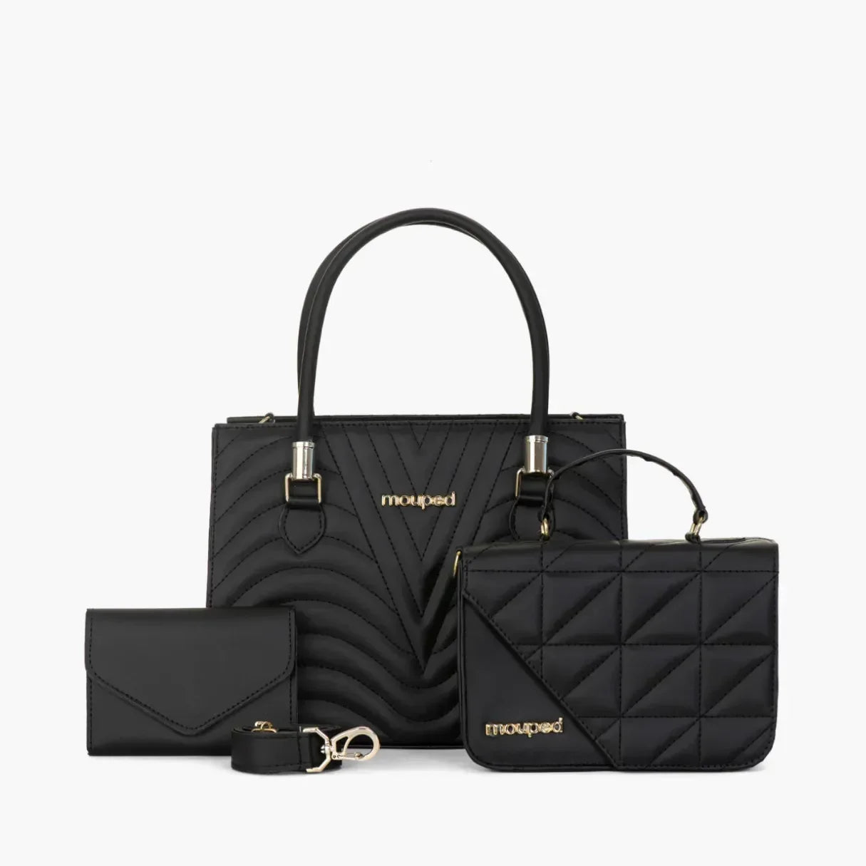 Kit 2 Bolsas Femininas (Carmem + Mia) Transversal + Carteira – MouPed - uniescolhas