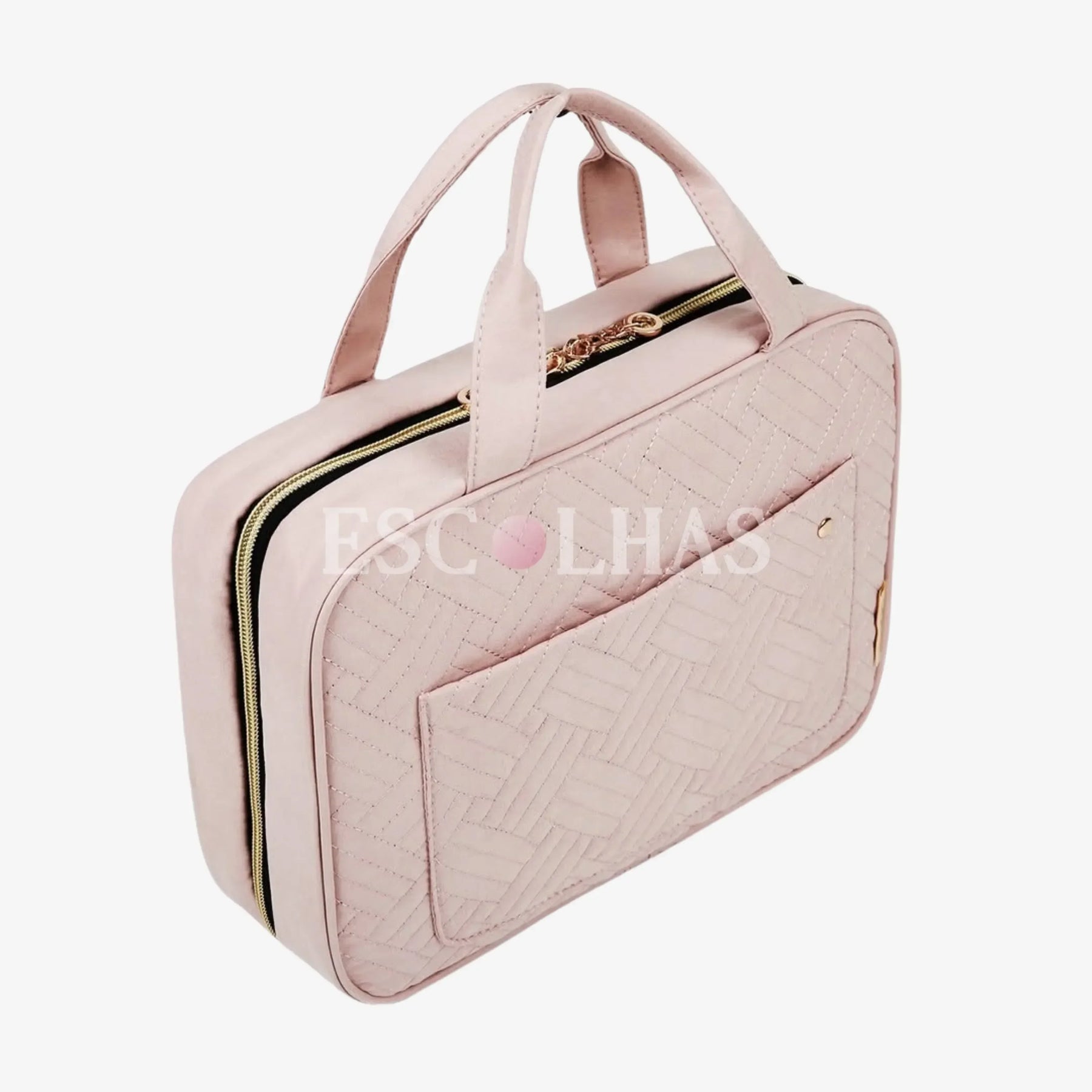 Necessaire Dobrável Compacta com Gancho Metálico BeautyVoyage™ Modelo LITE - uniescolhas