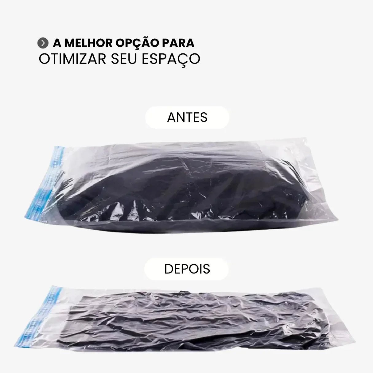 Kit Saco a Vácuo com Bomba para Roupas e Viagem Reutilizável VacuuPack™ - uniescolhas