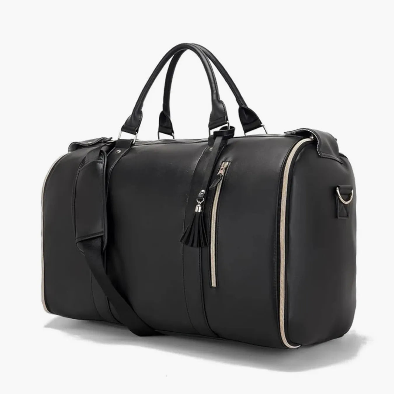 Mala de Mão Preta Espaçosa Dobrável 60L Roller JetSetFemme™