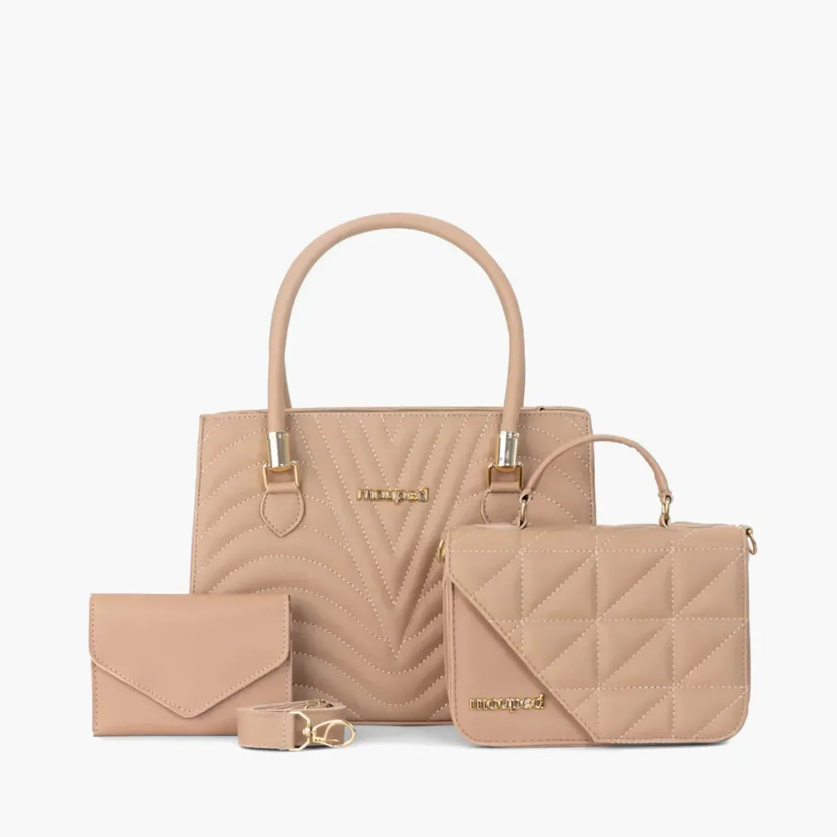 Kit 2 Bolsas Femininas (Carmem + Mia) Transversal + Carteira – MouPed - uniescolhas