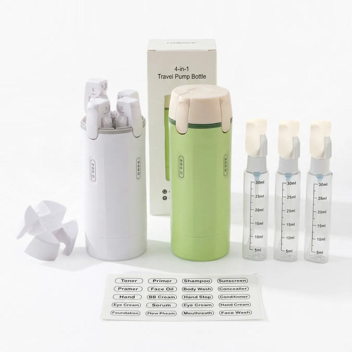 Dispenser de Viagem Inteligente 4 em 1: Organização Antivazamento