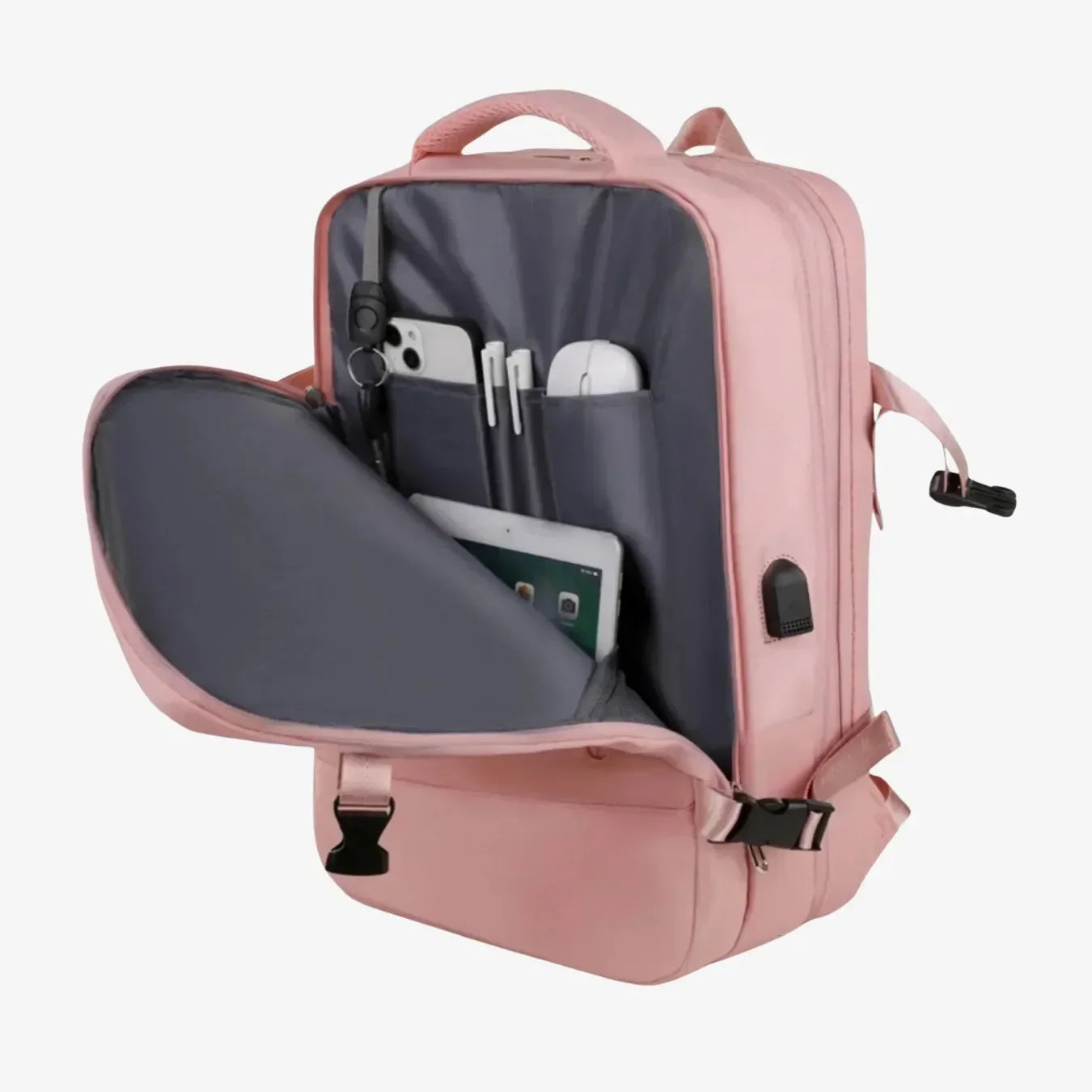 Mochila Expansiva 40L Impermeável para Viagem TravelMax™ - uniescolhas