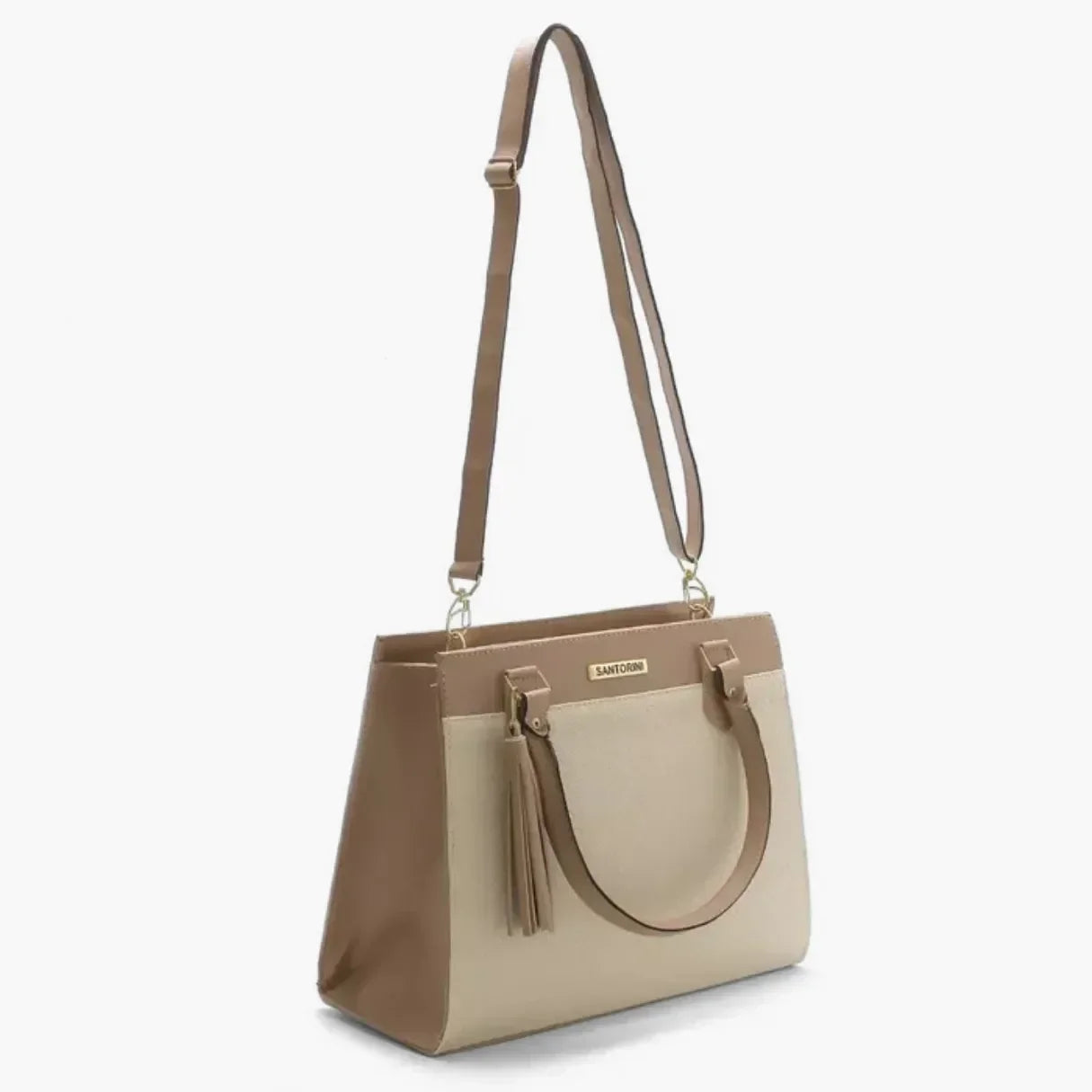 Bolsa Feminina Santorini Handbag Grande com Alça transversal Removível para Ombro. - uniescolhas