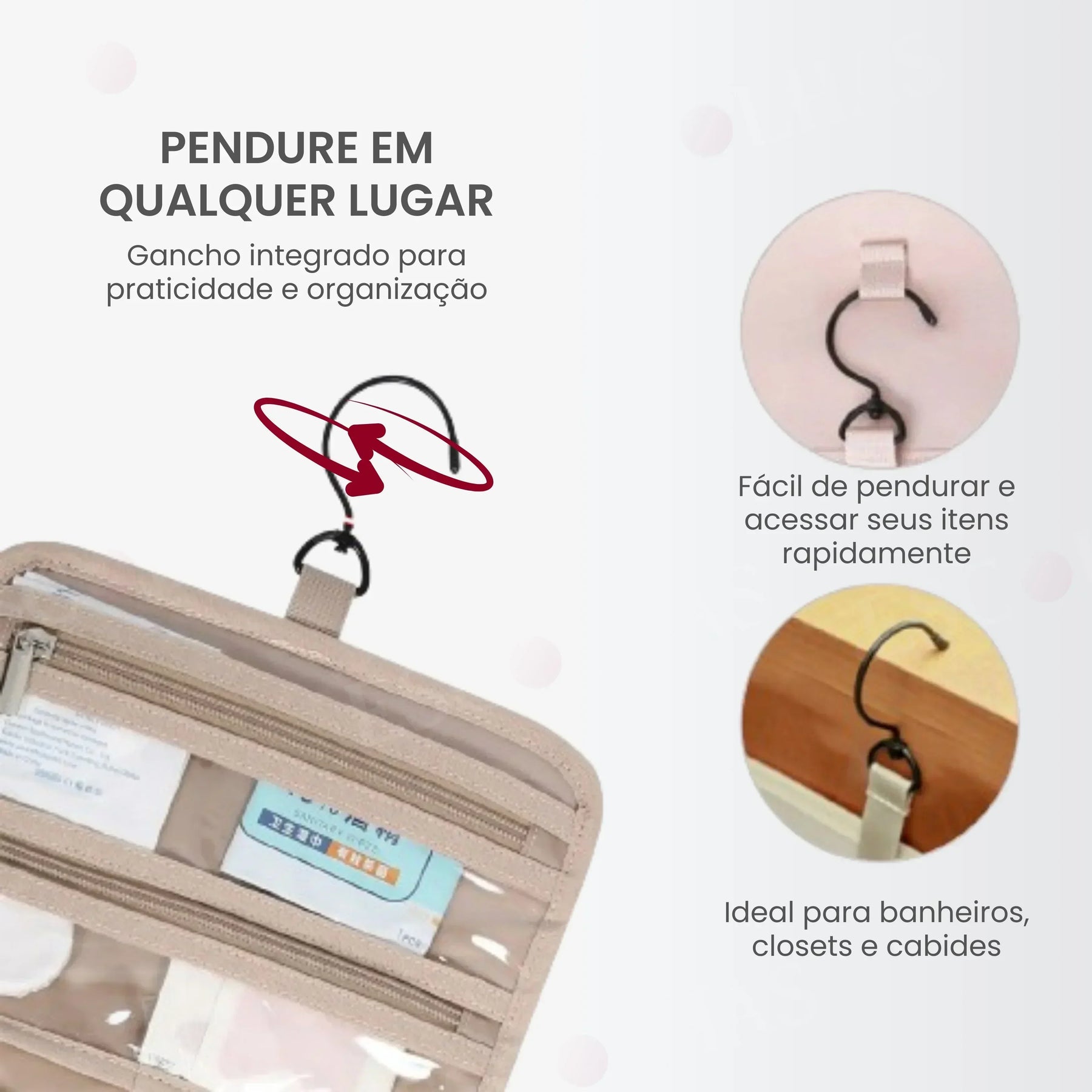 Necessaire Dobrável para Higiene Pessoal BeautyVoyage™ Modelo PREMIUM - uniescolhas
