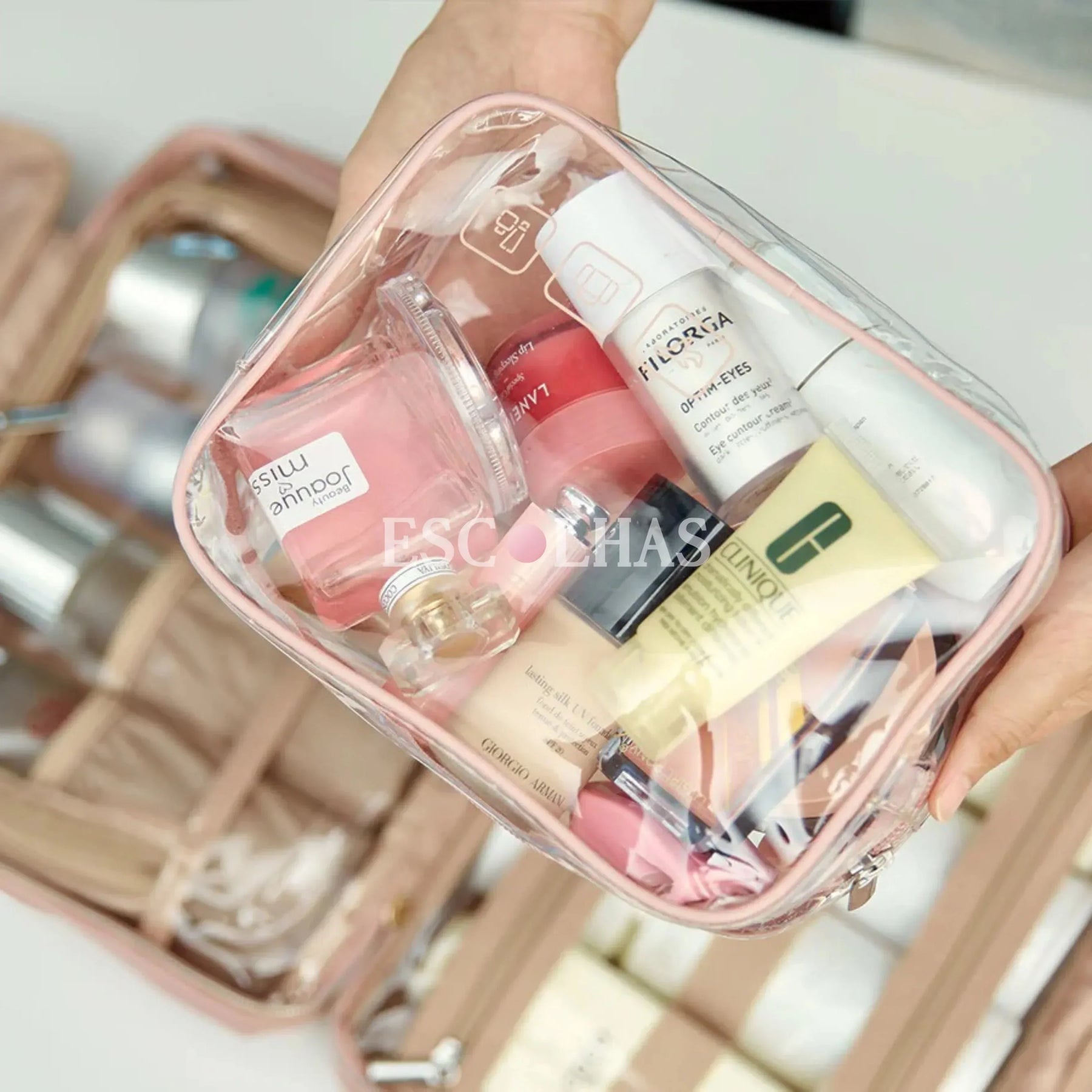 Necessaire Dobrável para Higiene Pessoal BeautyVoyage™ Modelo PREMIUM - uniescolhas