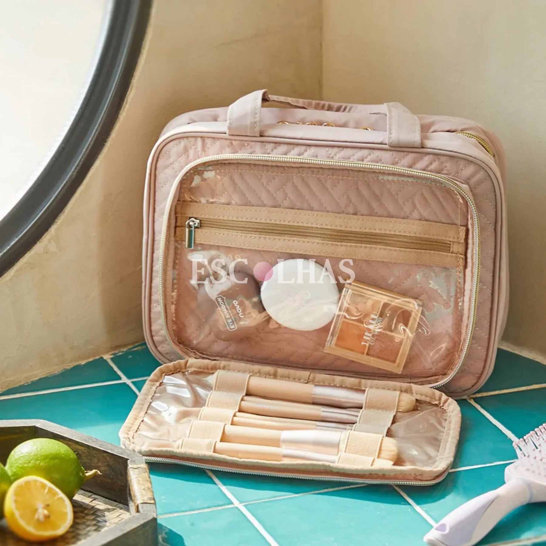 Necessaire Dobrável para Higiene Pessoal BeautyVoyage™ Modelo PREMIUM - uniescolhas