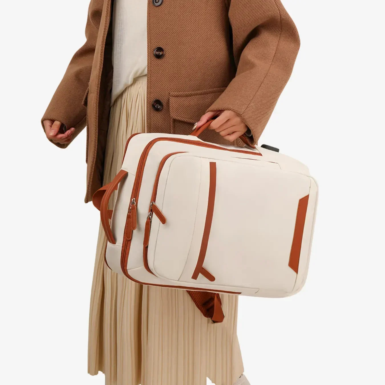 Mochila Feminina Impermeável Para Notebook Com USB Siena - uniescolhas