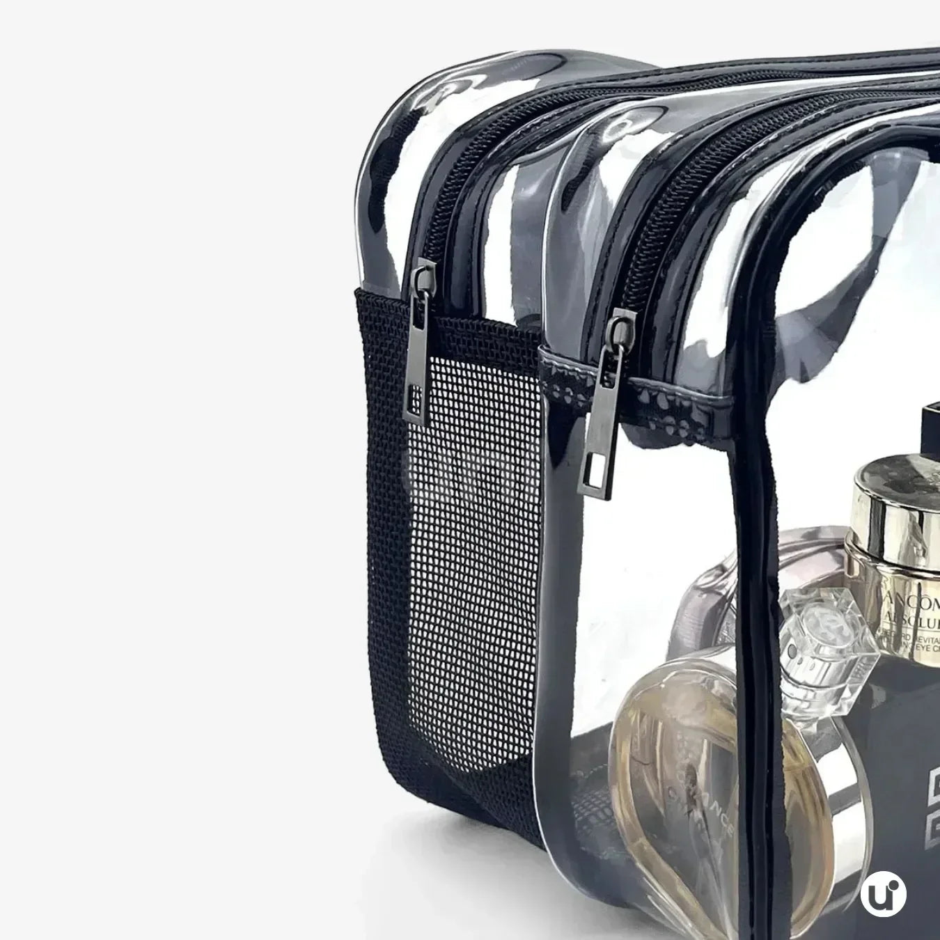 Bolsa de PVC Transparente Para Cosméticos Impermeável com Divisória Seca/Molhada - uniescolhas