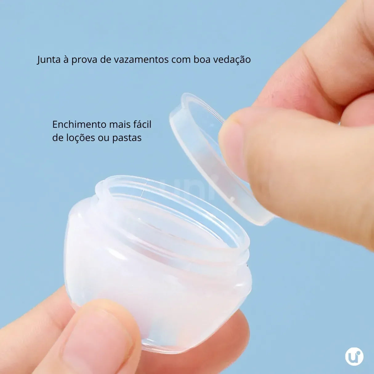 Kit Viagem — 11 Frascos Compactos Antivazamento com Nécessaire Transparente - uniescolhas