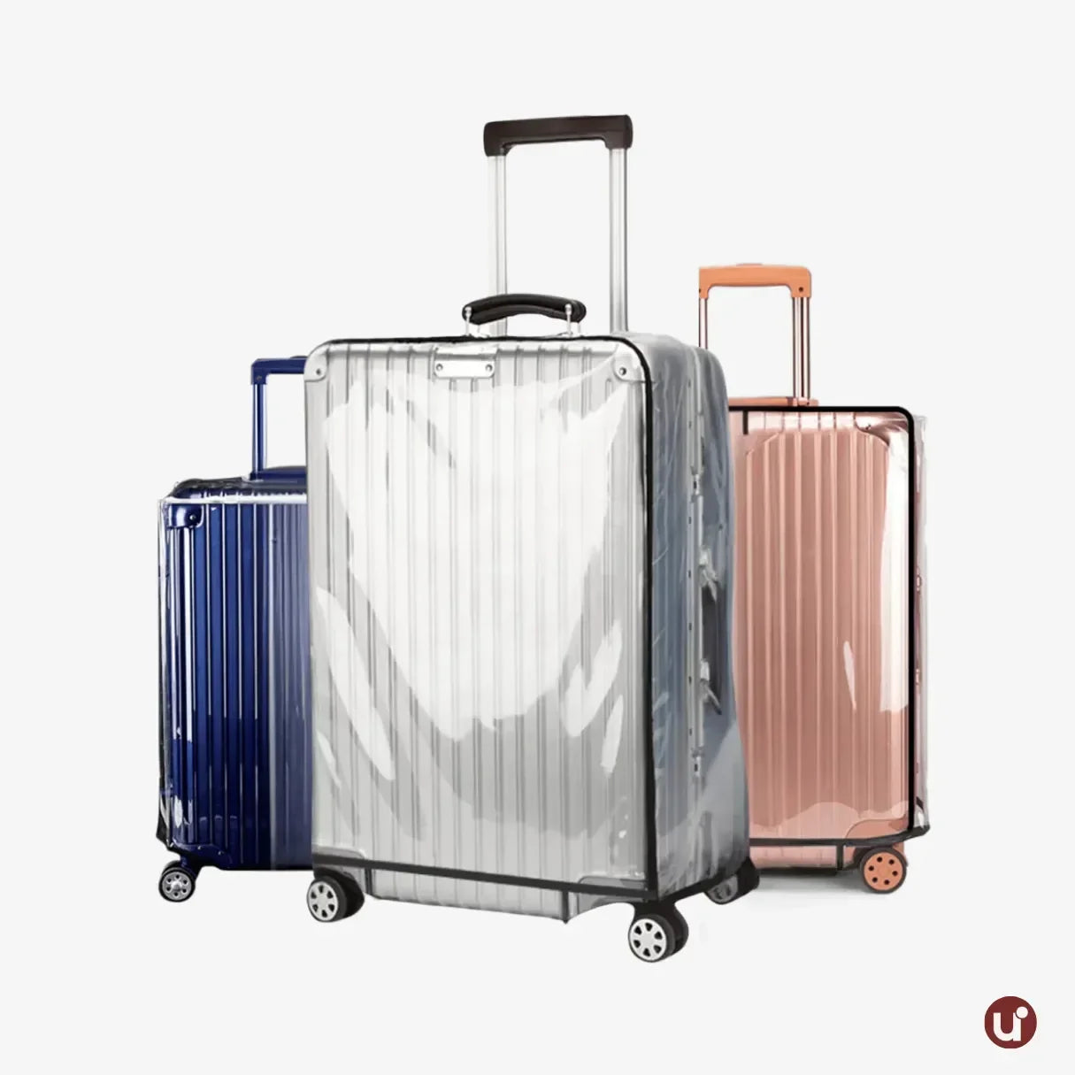 Capa Protetora Para Mala de Viagem Transparente PVC Cristal Resistente e Impermeável - uniescolhas