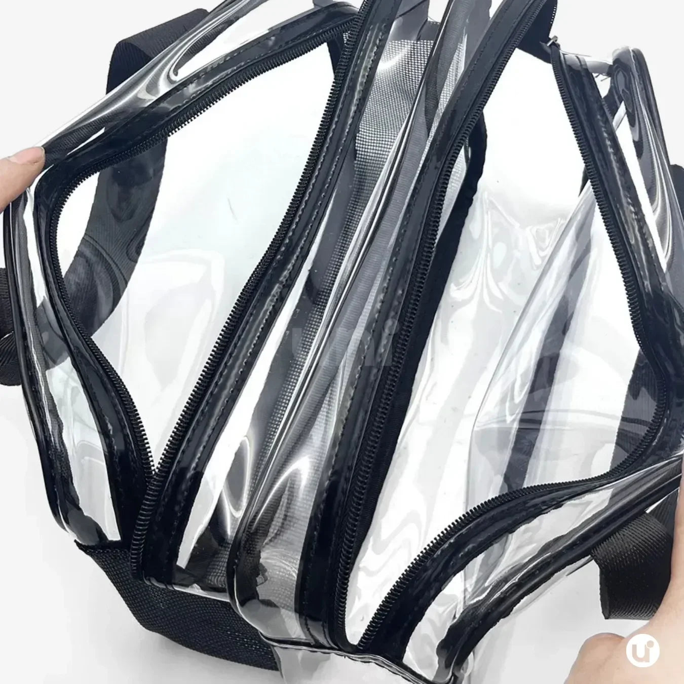 Bolsa de PVC Transparente Para Cosméticos Impermeável com Divisória Seca/Molhada - uniescolhas
