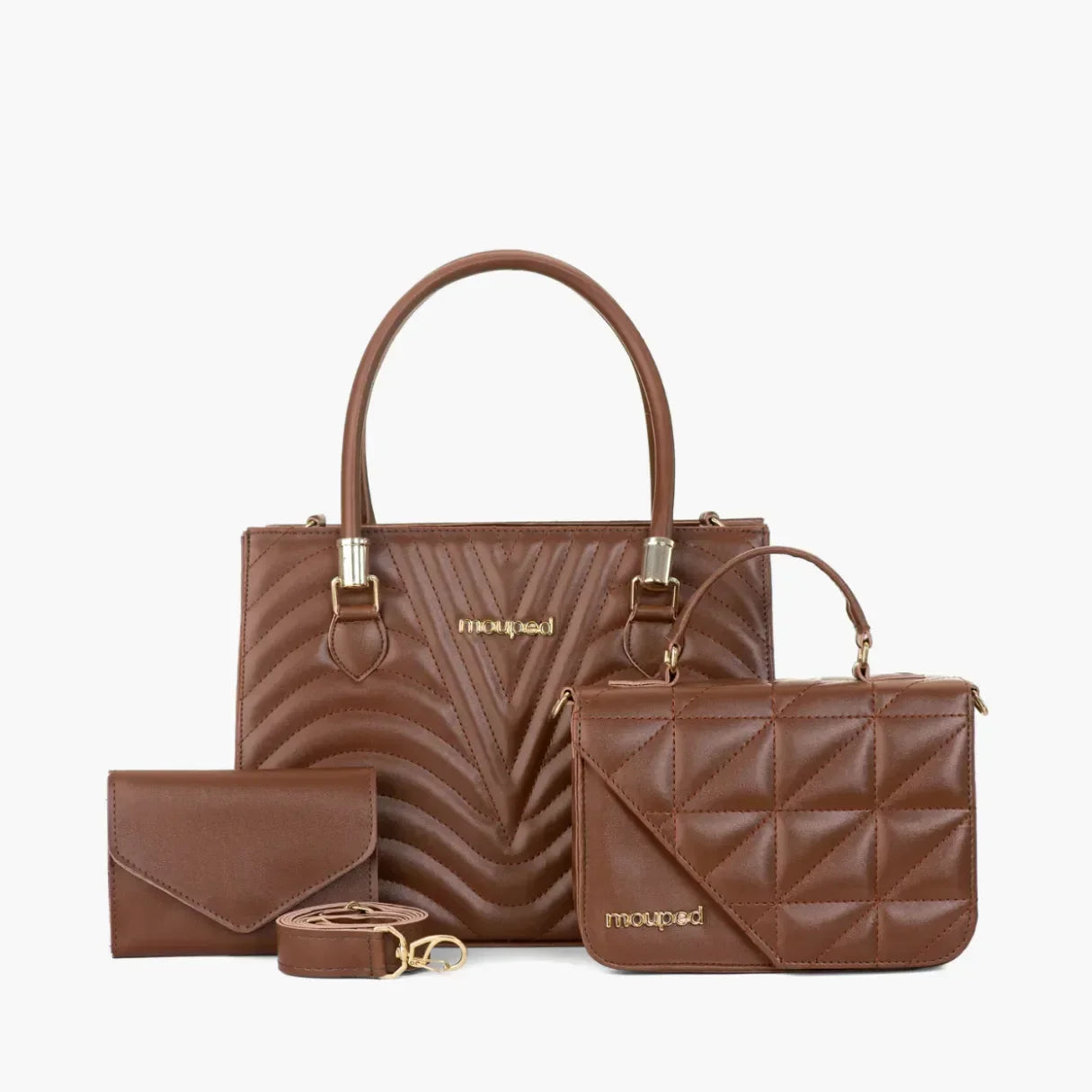 Kit 2 Bolsas Femininas (Carmem + Mia) Transversal + Carteira – MouPed - uniescolhas