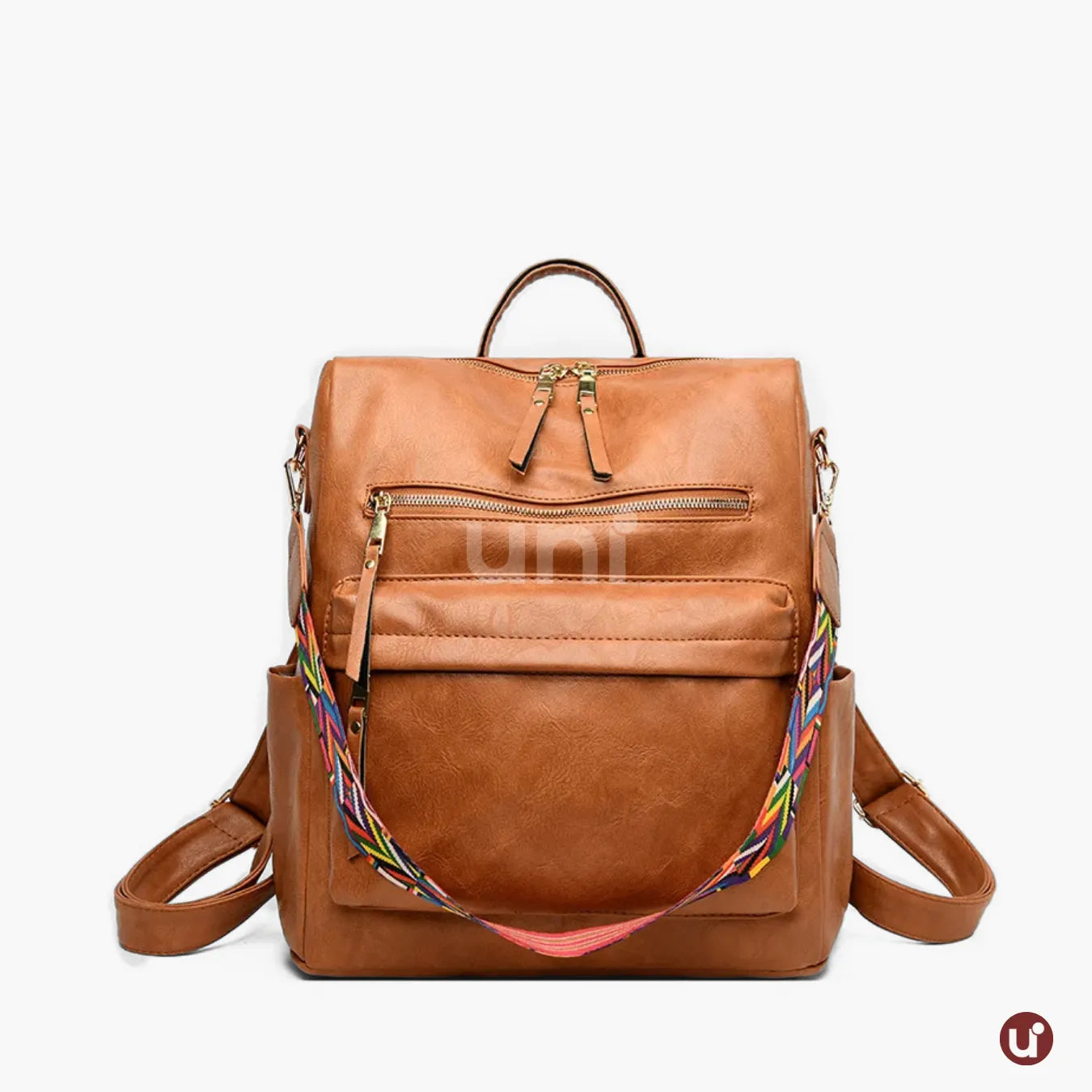 Mochila Feminina Antifurto Shiny Diary 2026 Couro Premium Impermeável 3 em 1