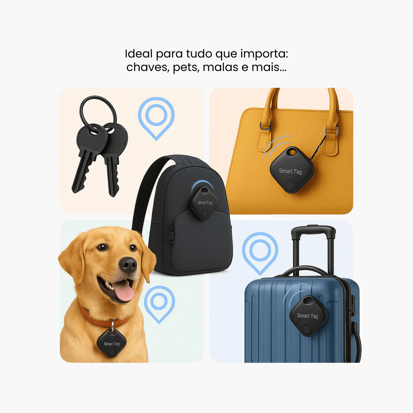 Smart Tag Rastreador Inteligente de Bagagem e Objetos (Exclusivo iOS)