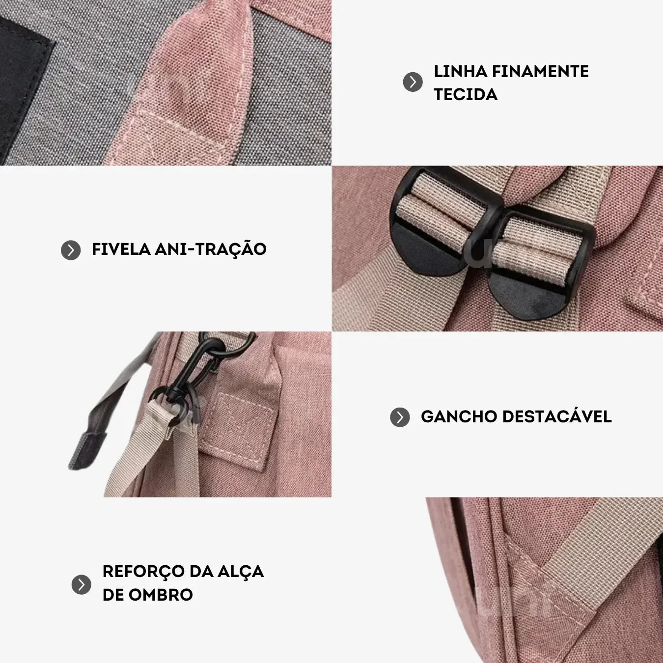 Bolsa/Mochila Maternidade de Fraldas USB BabyBoo™ - uniescolhas