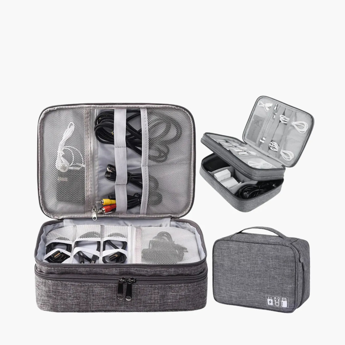 Organizador de Cabos e Carregadores para Viagem Impermeável