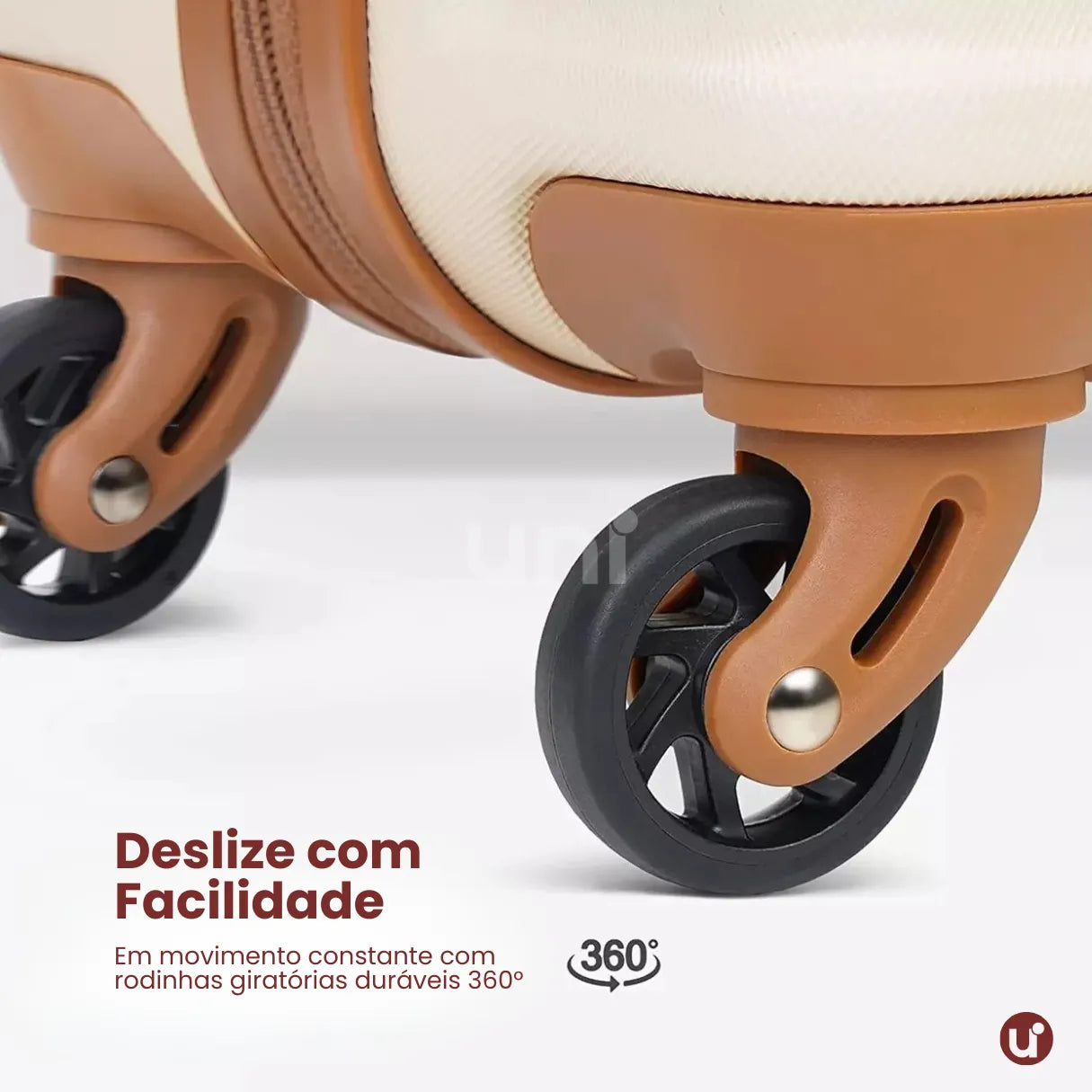 Kit Mala de Bordo 10kg Rodas Removíveis ANAC + Bolsa e Nécessaire