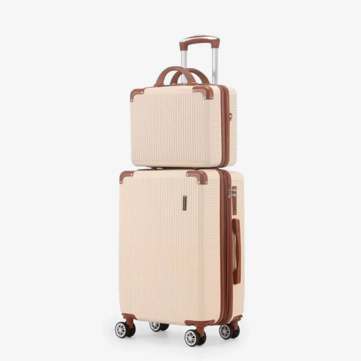Kit Bordo 2 em 1 Mala de Viagem 10KG Roda Gira 360 Grau Fibra + Frasqueira - uniescolhas