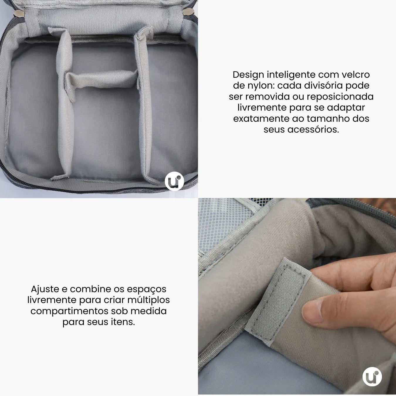 Organizador de Cabos e Carregadores para Viagem Impermeável