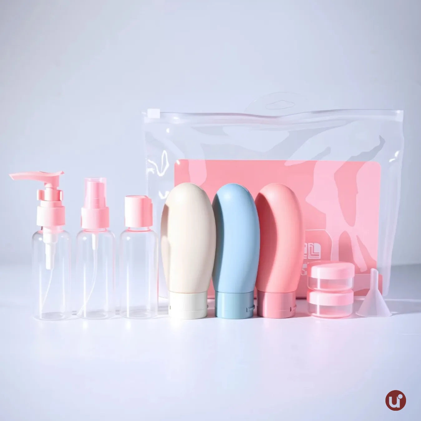 Kit de Frascos para Viagem em Silicone Antivazamento – 5 a 8 Peças