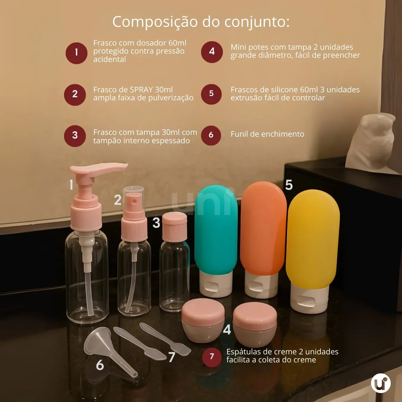 kit frascos viagem