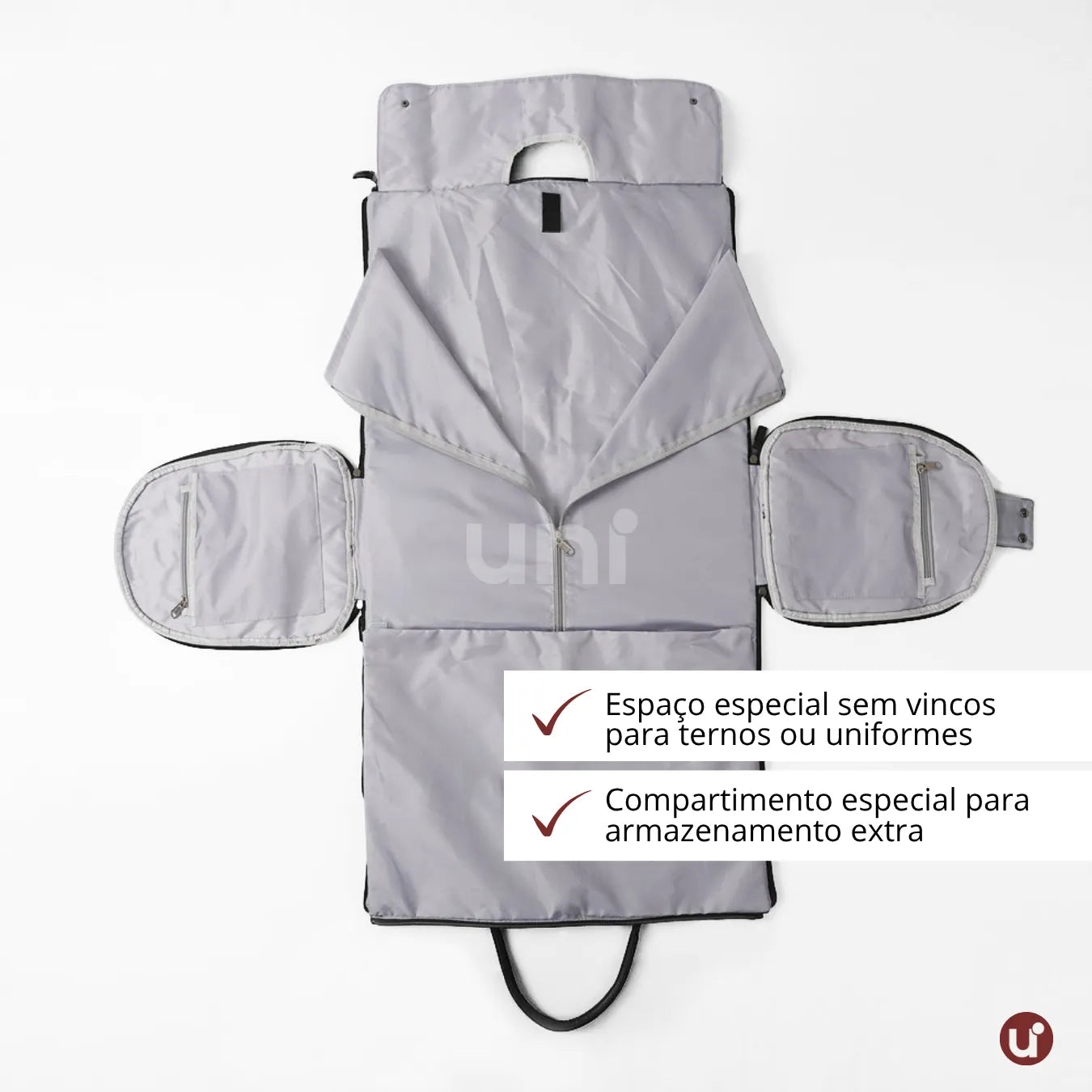 Mala de Mão Preta Espaçosa Dobrável 60L Roller JetSetFemme™