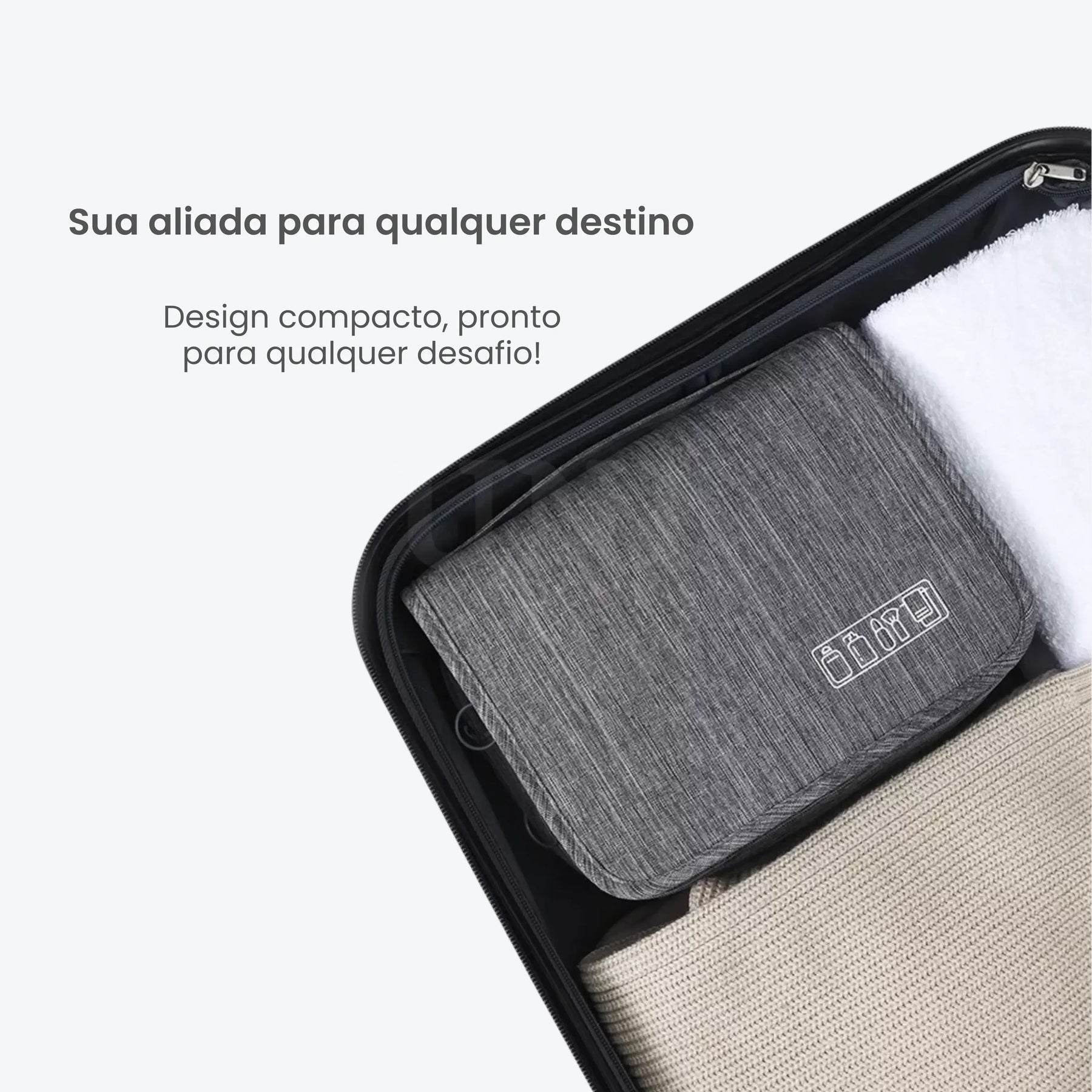 Necessaire de Viagem Compacta e Impermeável TravelCharm™ - uniescolhas