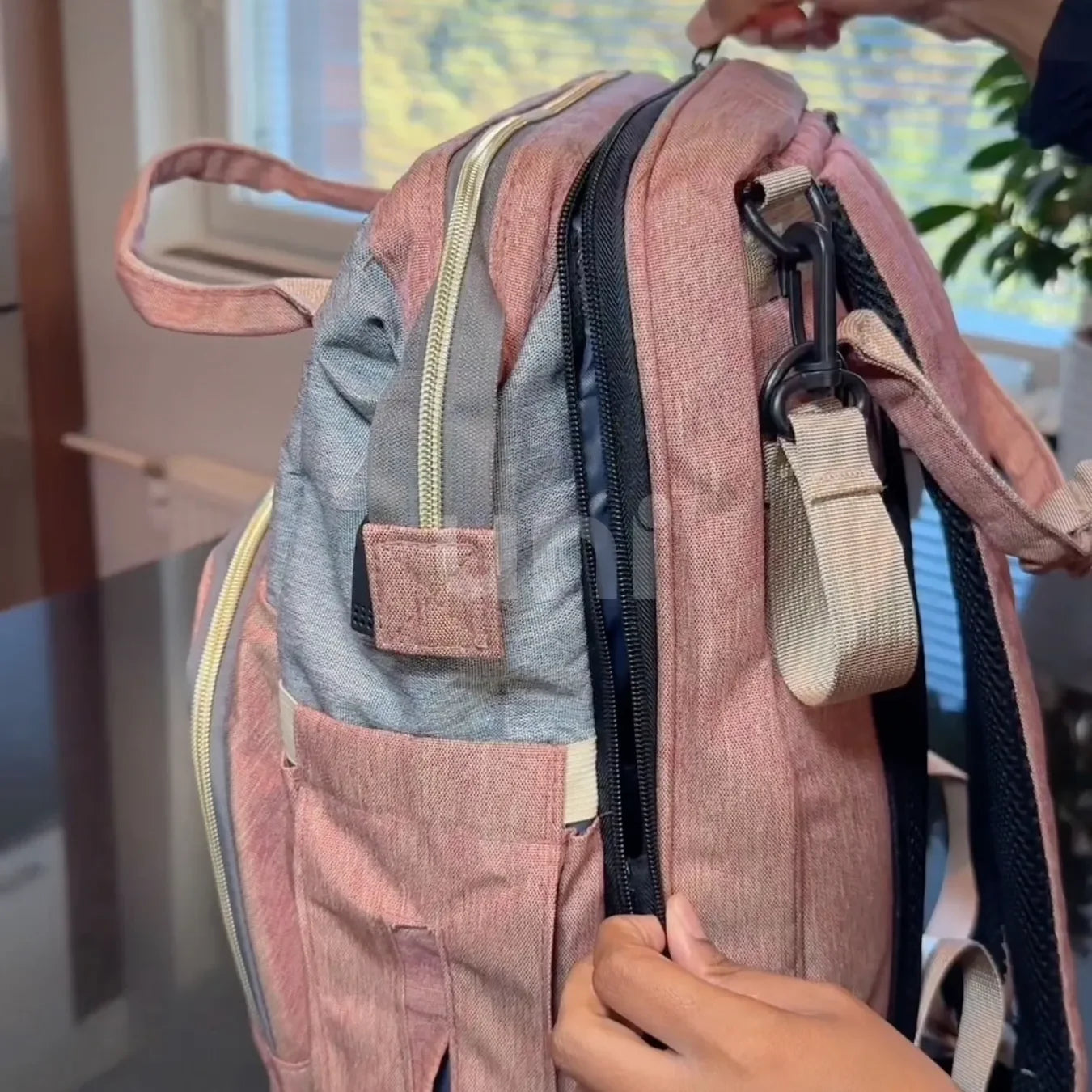 Bolsa/Mochila Maternidade de Fraldas USB BabyBoo™ - uniescolhas