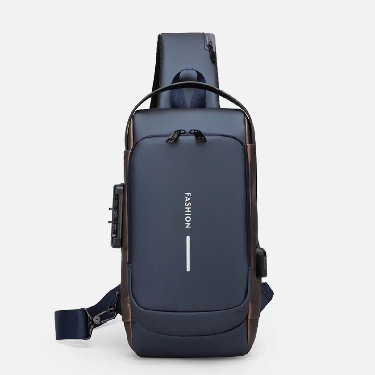 Bolsa Transversal Antifurto com USB e Bolso Oculto Impermeável SecureCarry™ - uniescolhas