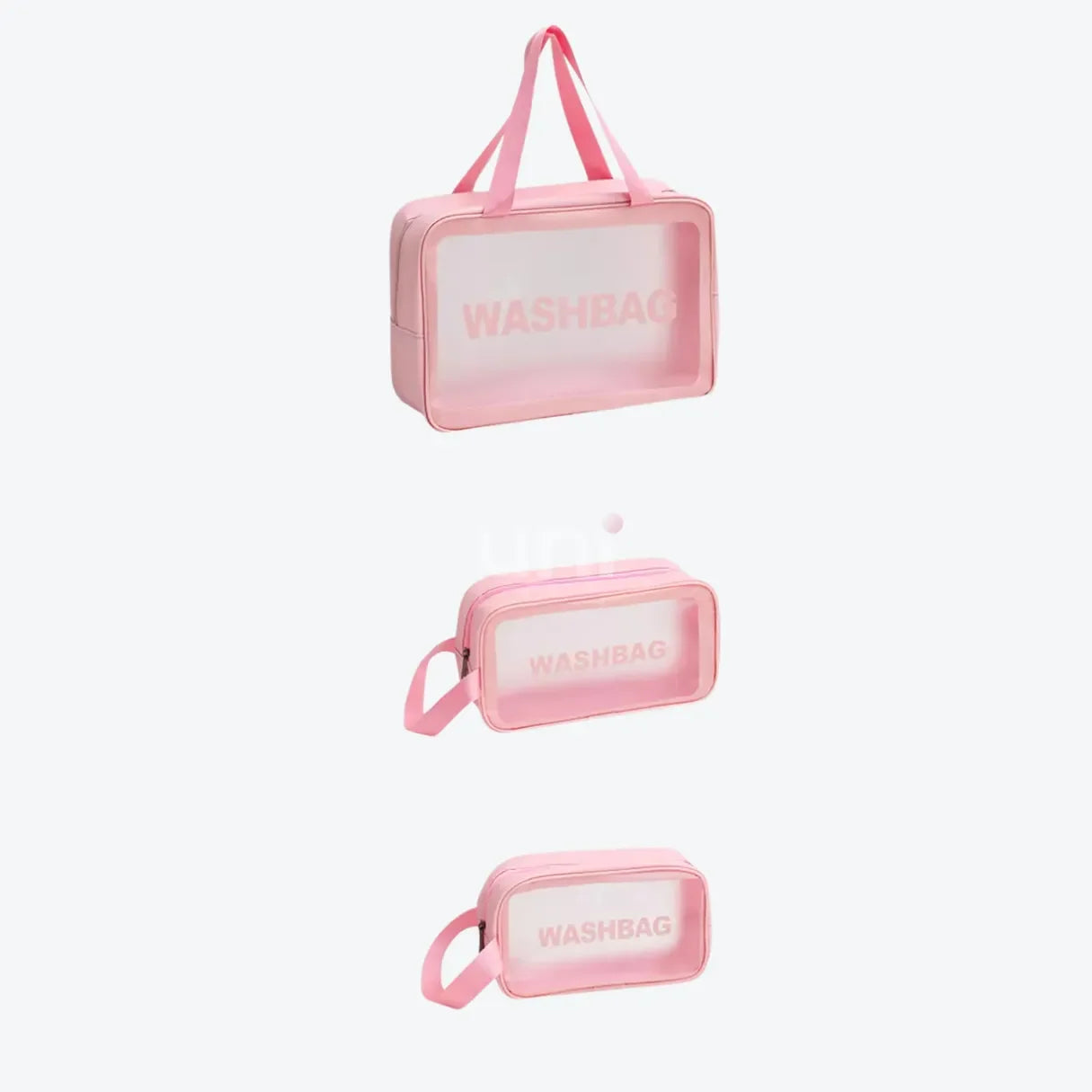 Kit 3 Bolsas Transparentes WashBags™ - uniescolhas