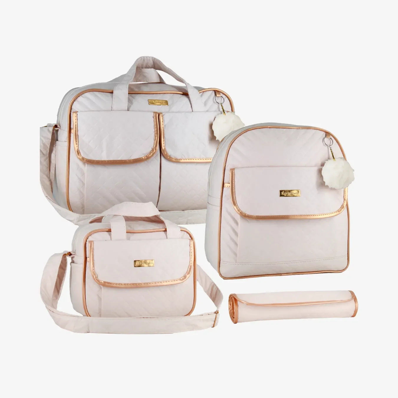 Kit Bolsa Maternidade Impermeável 4 em 1 com Mochila e Trocador – Unissex Kit Mommy