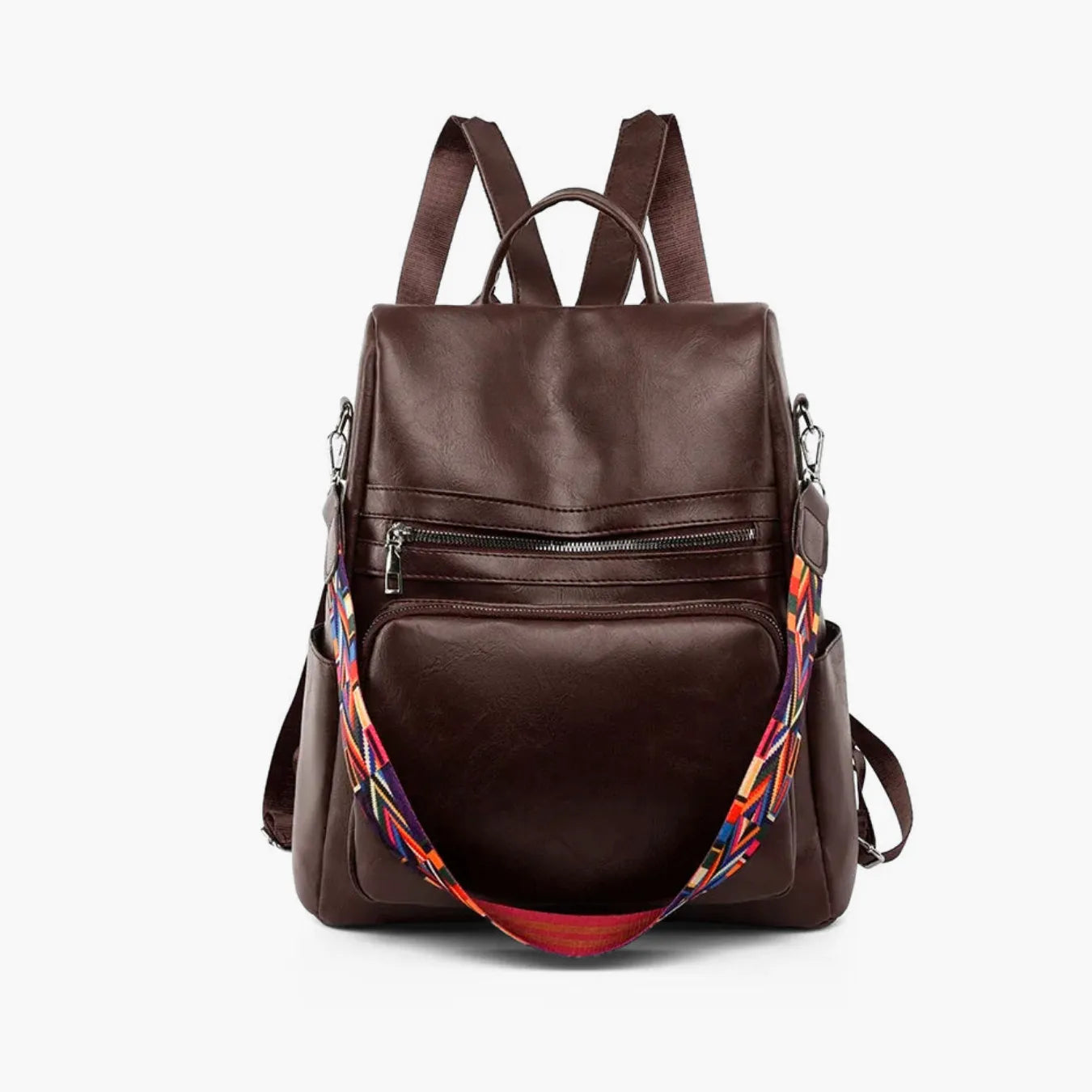 Mochila Feminina Antifurto Shiny Diary 2026 Couro Premium Impermeável 3 em 1