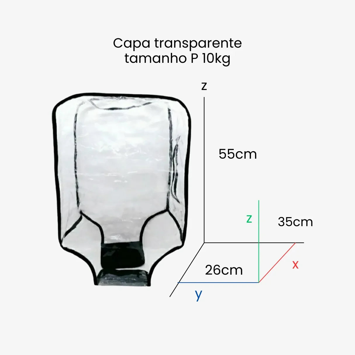 Capa Protetora Para Mala de Viagem Transparente PVC Cristal Resistente e Impermeável - uniescolhas
