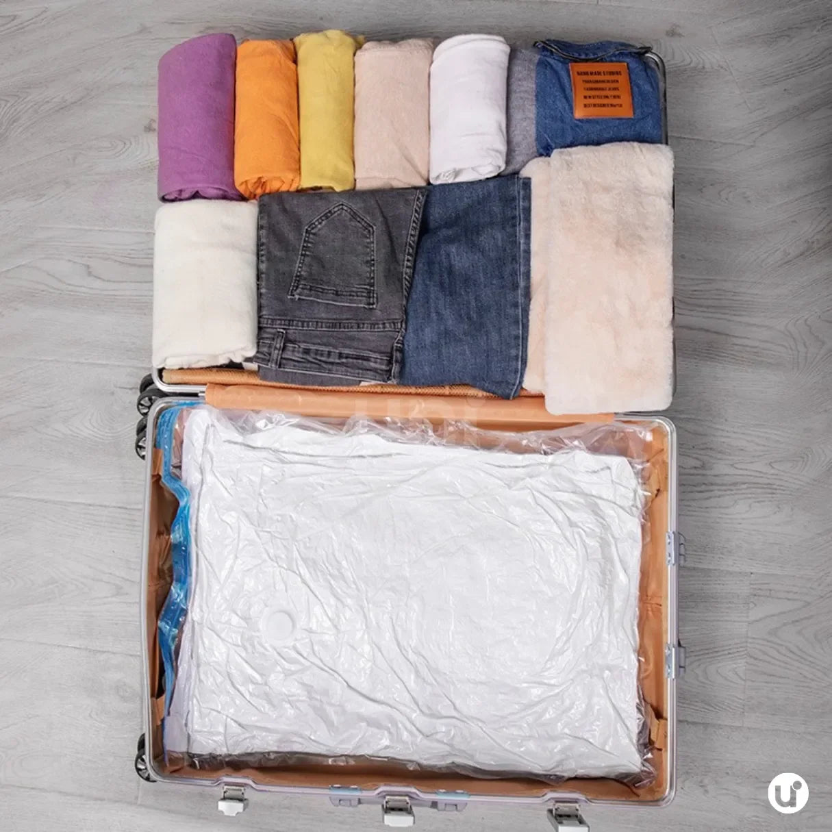 Kit Saco a Vácuo com Bomba para Roupas e Viagem Reutilizável VacuuPack™ - uniescolhas