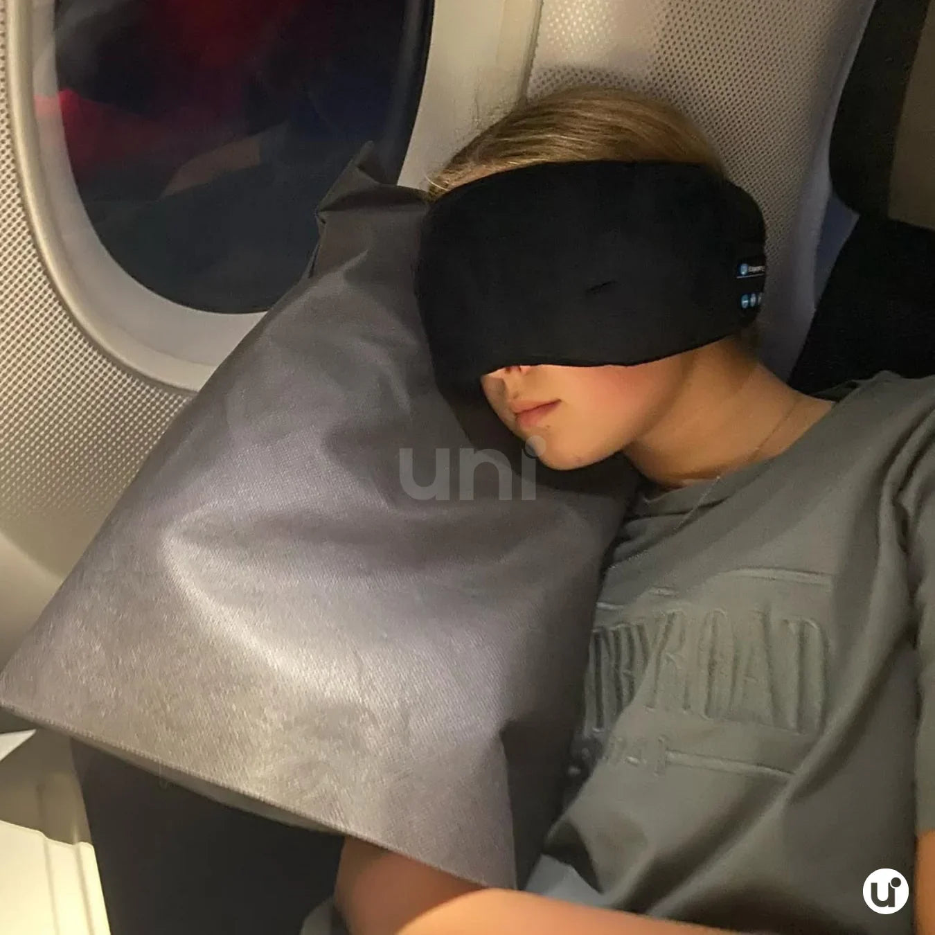 Máscara de Dormir Bluetooth Blackout UniEscolhas – Conforto Ajustável e Lavável - uniescolhas
