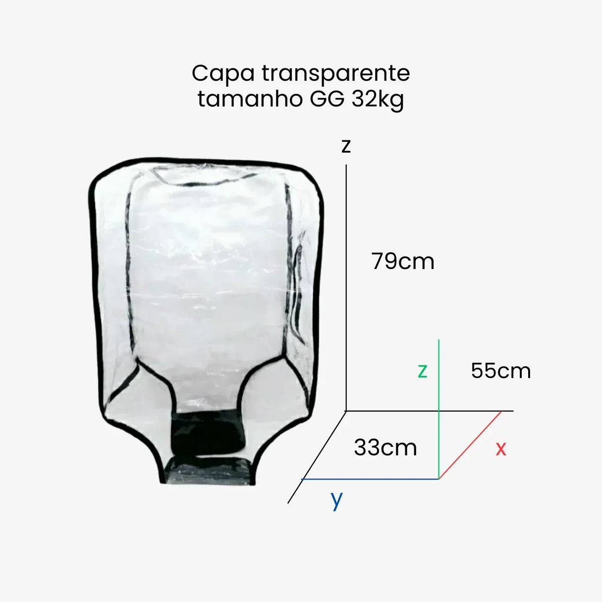 Capa Protetora Para Mala de Viagem Transparente PVC Cristal Resistente e Impermeável - uniescolhas