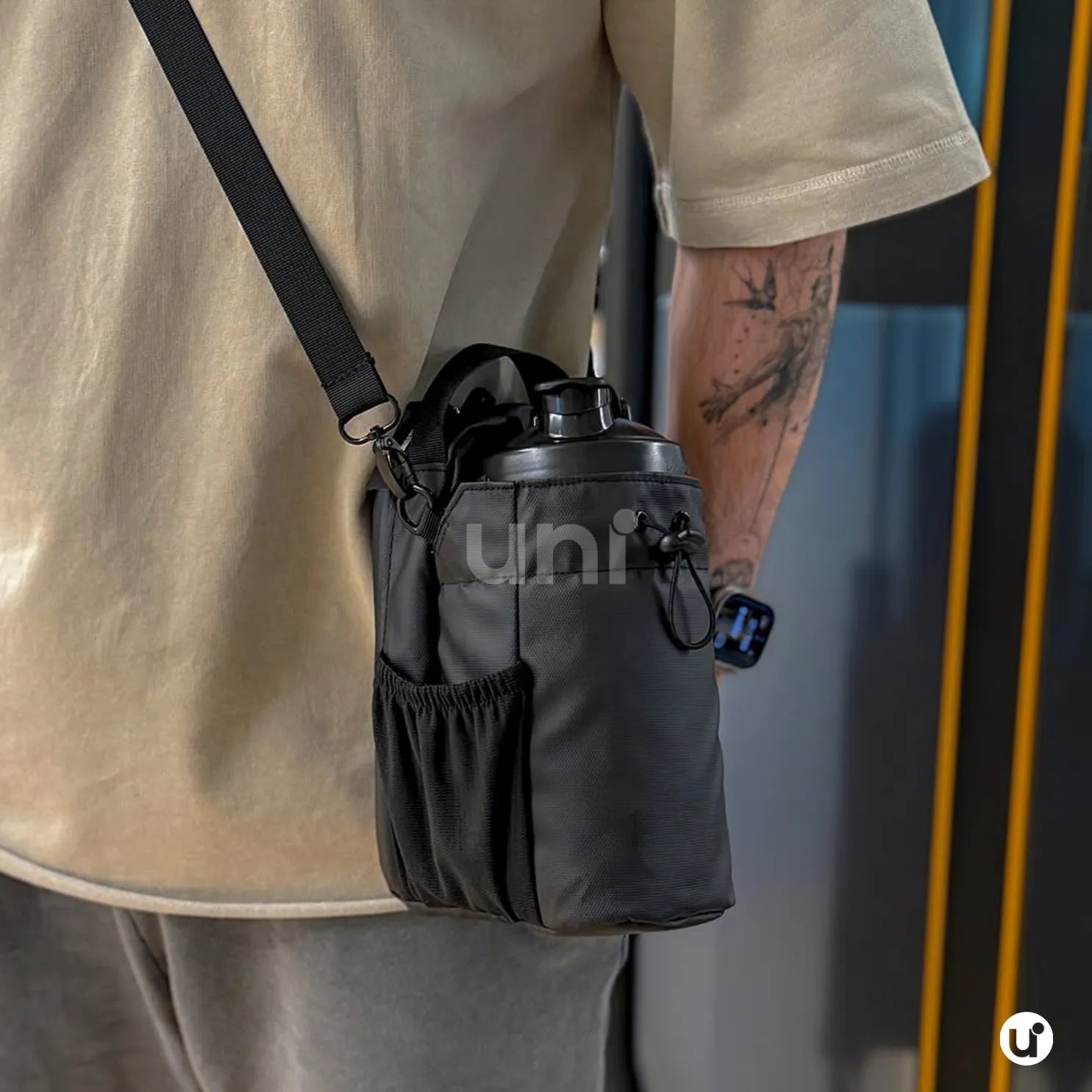 Bolsa Transversal Magnética Porta Celular e Garrafa - Térmica