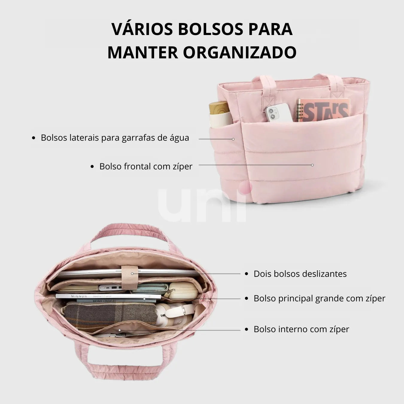 Bolsa Tote Puffer Acolchoada 20L de 15,6 UniBubble™