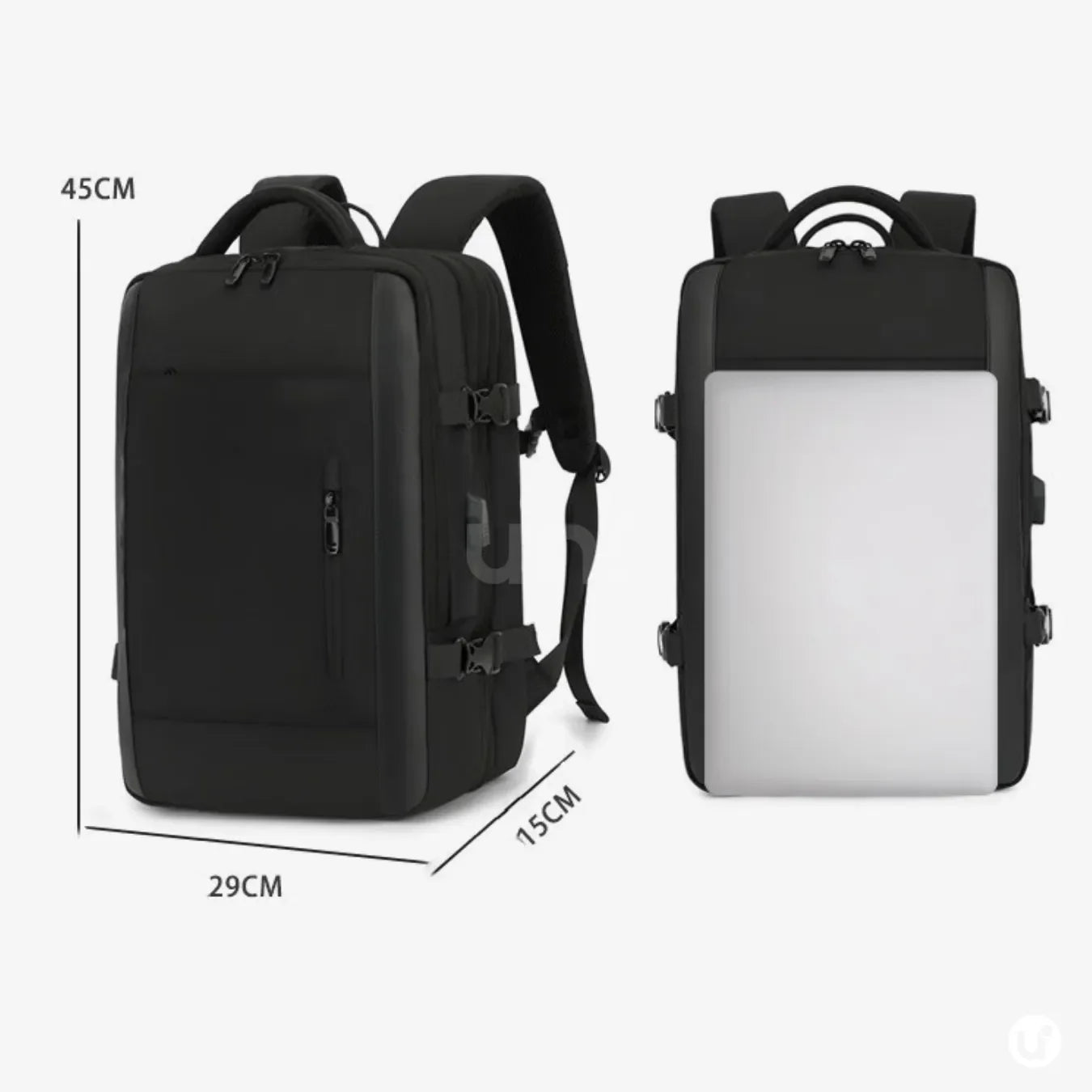 Mochila de Viagem Executiva 45L Impermeável com USB – Unissex para Notebook Romantic Crown - uniescolhas