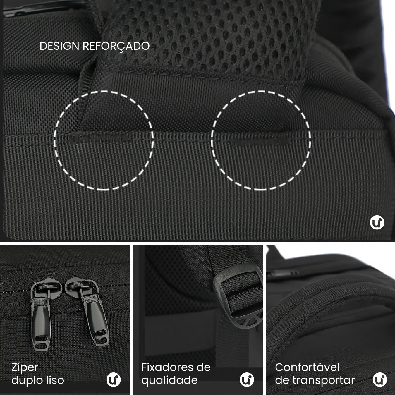 Mochila de Viagem Executiva 45L Impermeável com USB – Unissex para Notebook Romantic Crown - uniescolhas