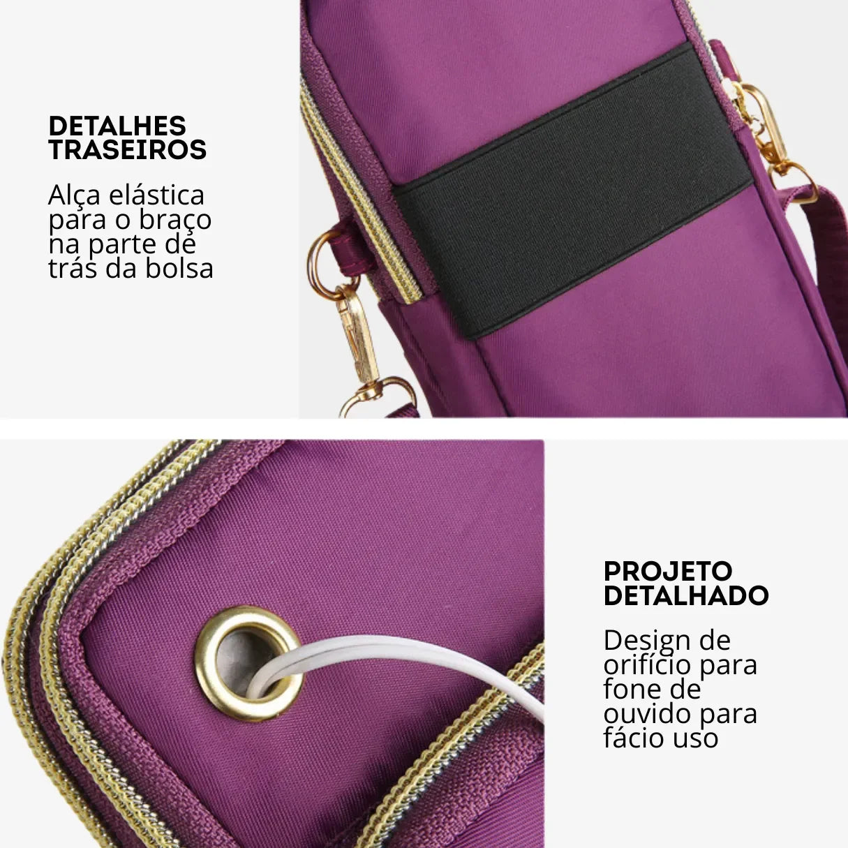 Bolsa de Ombro Multifuncional Nylon à Prova d'Água com Alça Ajustável Nybag - uniescolhas