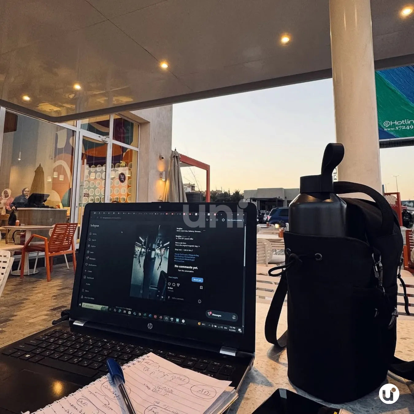 Bolsa Transversal Magnética Porta Celular e Garrafa - Térmica