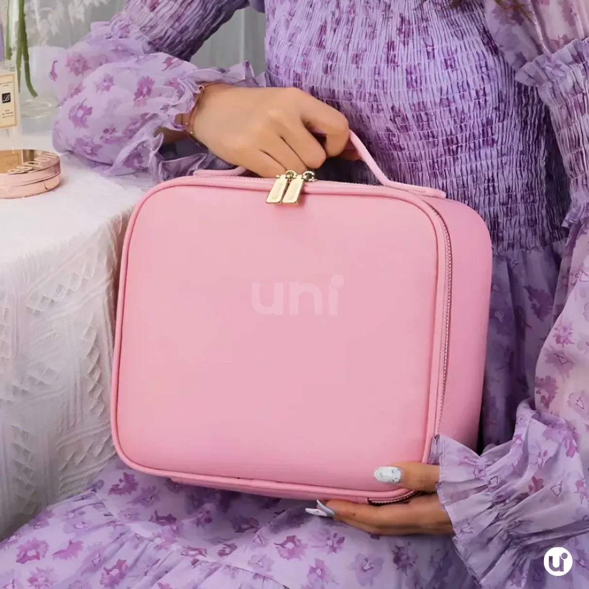 Camarim Portátil de Maquiagens 2.0 Com Espelho LedBag™ - uniescolhas