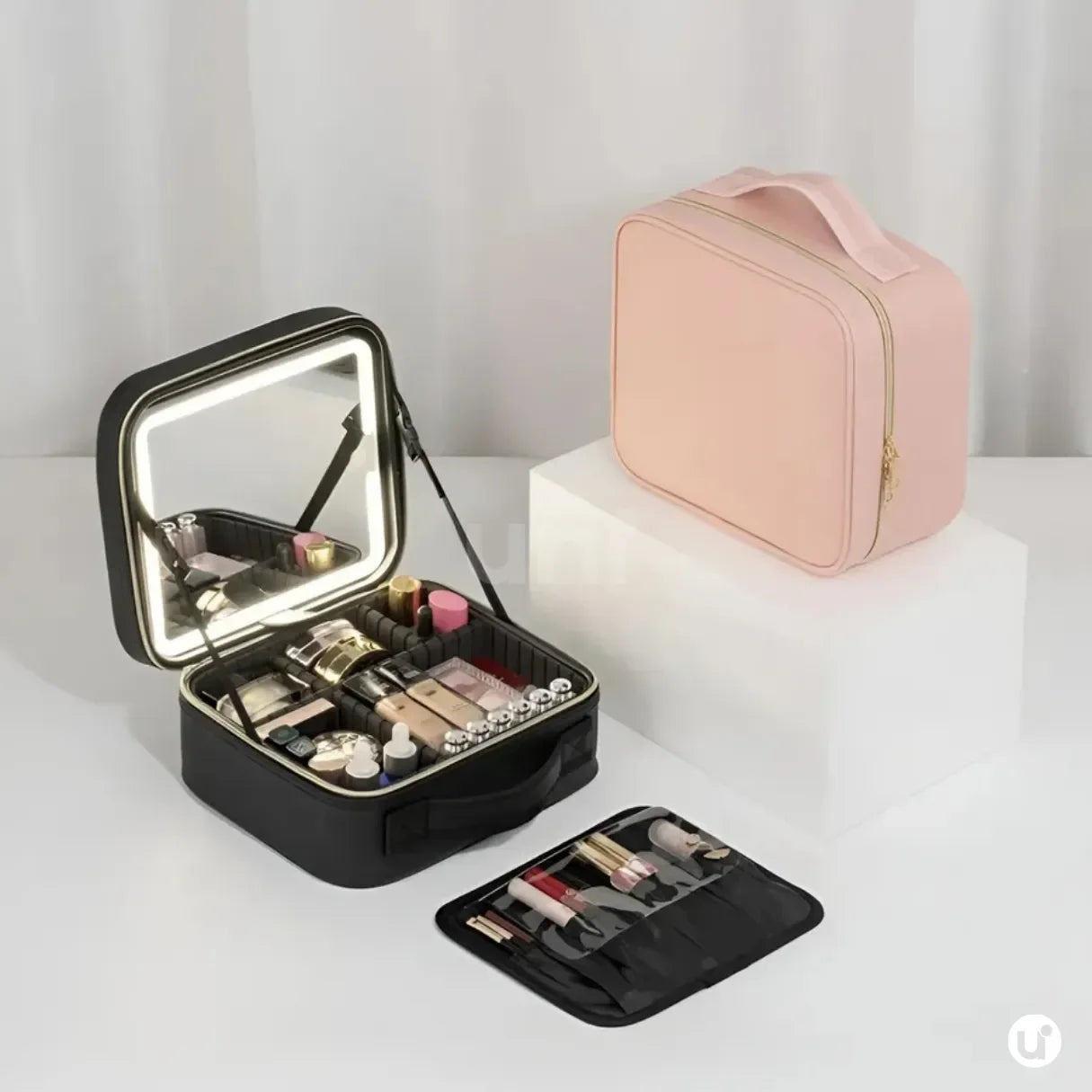 Camarim Portátil de Maquiagens 2.0 Com Espelho LedBag™ - uniescolhas
