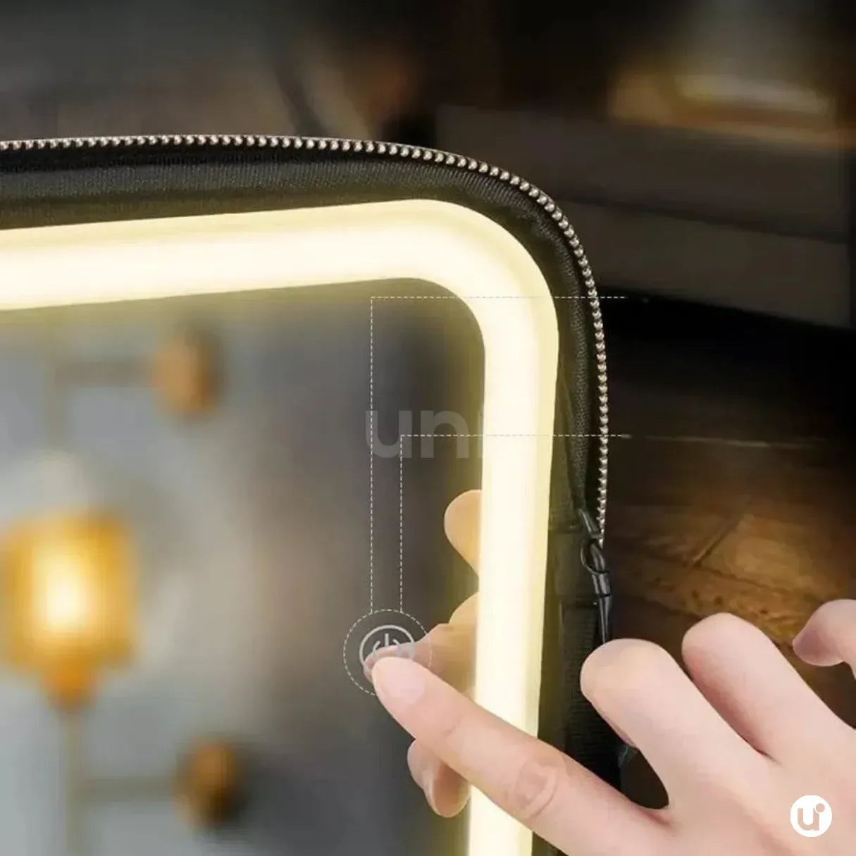 Camarim Portátil de Maquiagens 2.0 Com Espelho LedBag™ - uniescolhas